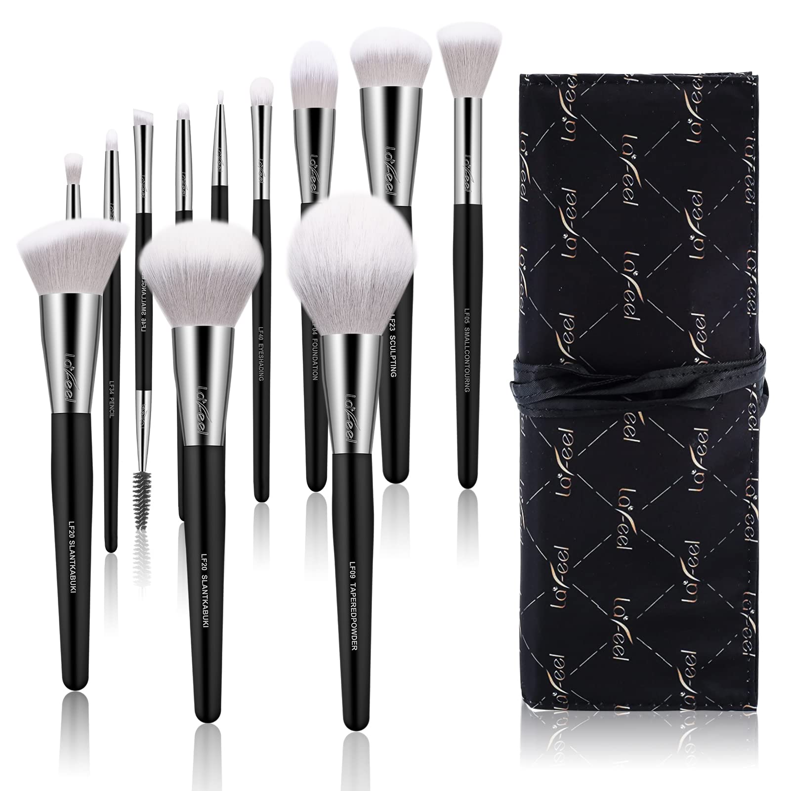 Makeup Brushes Set, 12 pcs Brush Set with Makeup Brush Bag, Travel