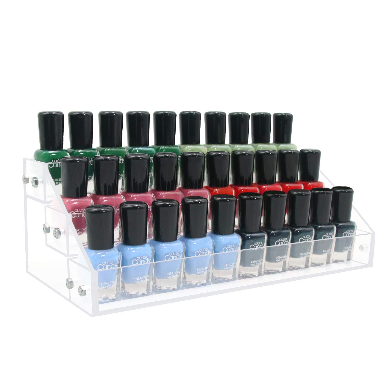 Amazon.com : Cq acrylic Clear Nail Polish Organizers And Storage,5 Layer Nail  Polish Rack Tabletop Display Stand Holds Up to 45 Bottles, Acrylic 5 Tier  Essential Oils Holder For Professional Nail Salon :