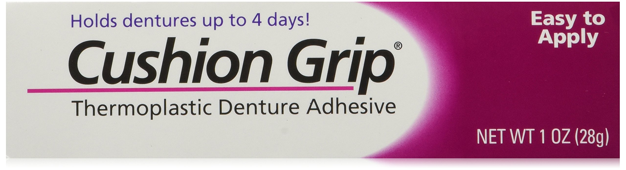 Cushion Grip Thermoplastic Denture Adhesive, 1 oz (Pack of 2