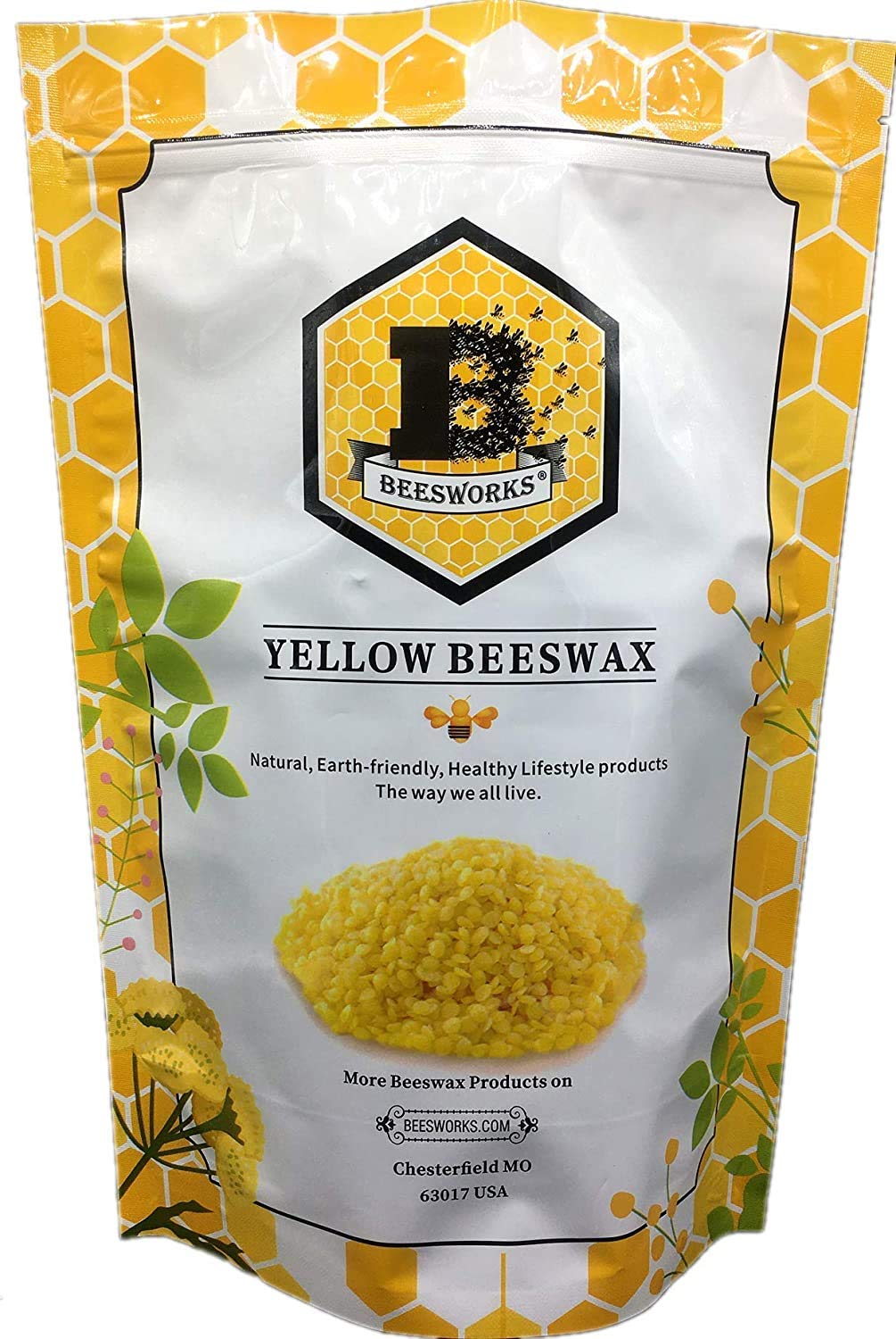 Beesworks Yellow Beeswax Pellets - 2 lb 1