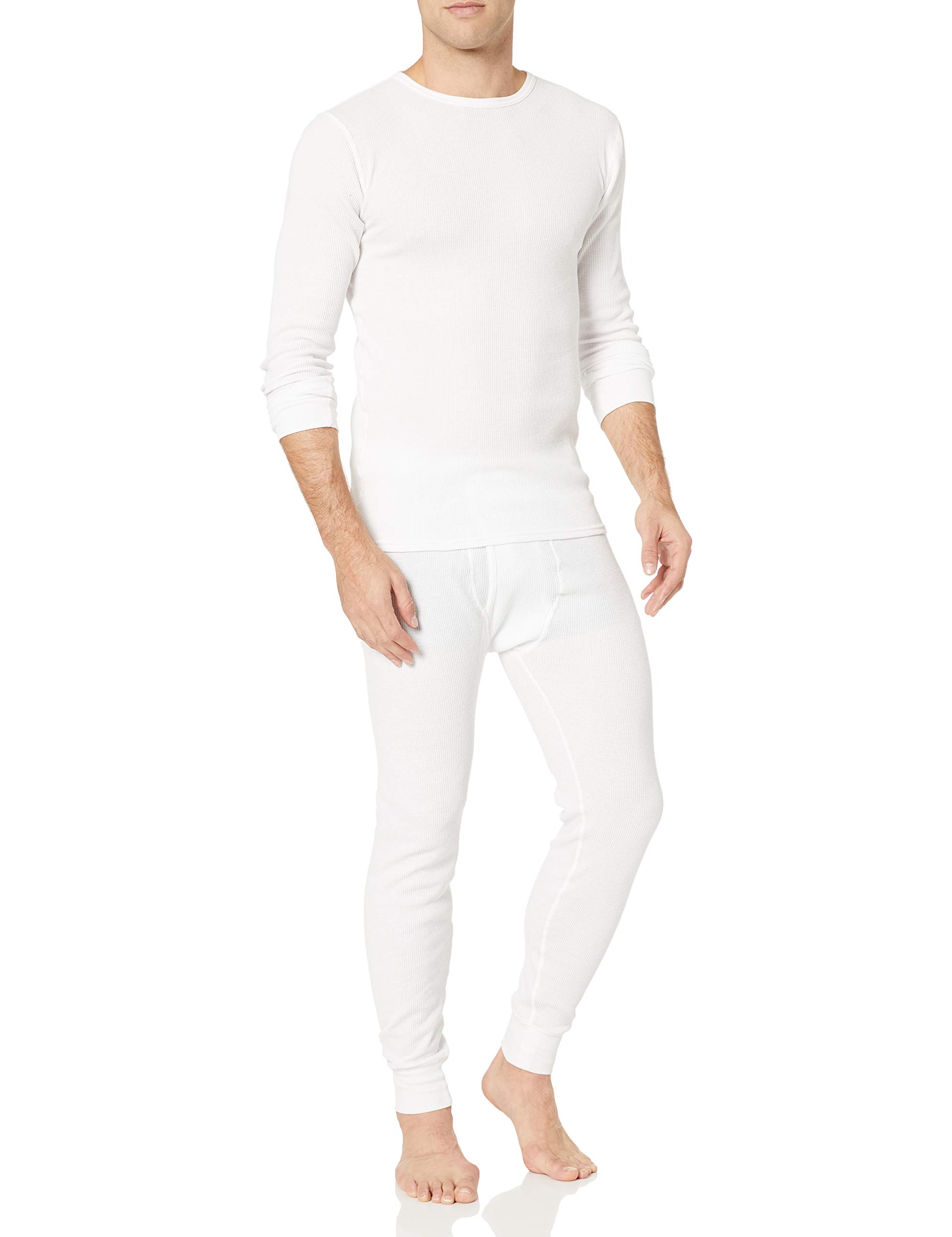 Essentials Men's Thermal Long Underwear Set Medium White