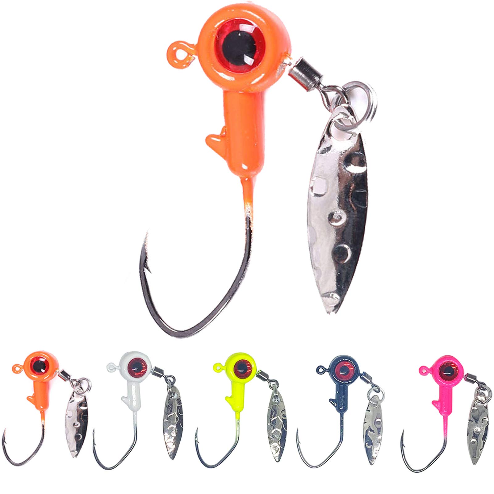 1/8 oz Jig Heads Freshwater Fishing Lures Jig Head with Eye Ball