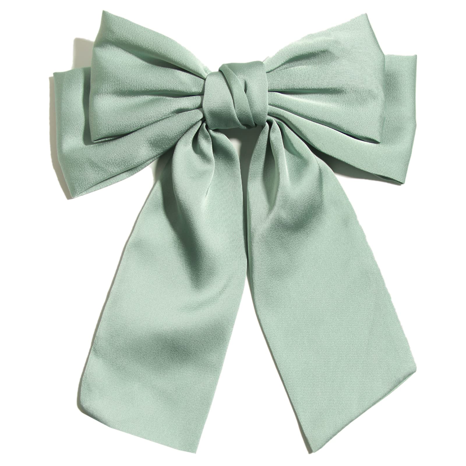 1PC Satin Hair Bows for Women Large Hair Barrettes Ribbon for