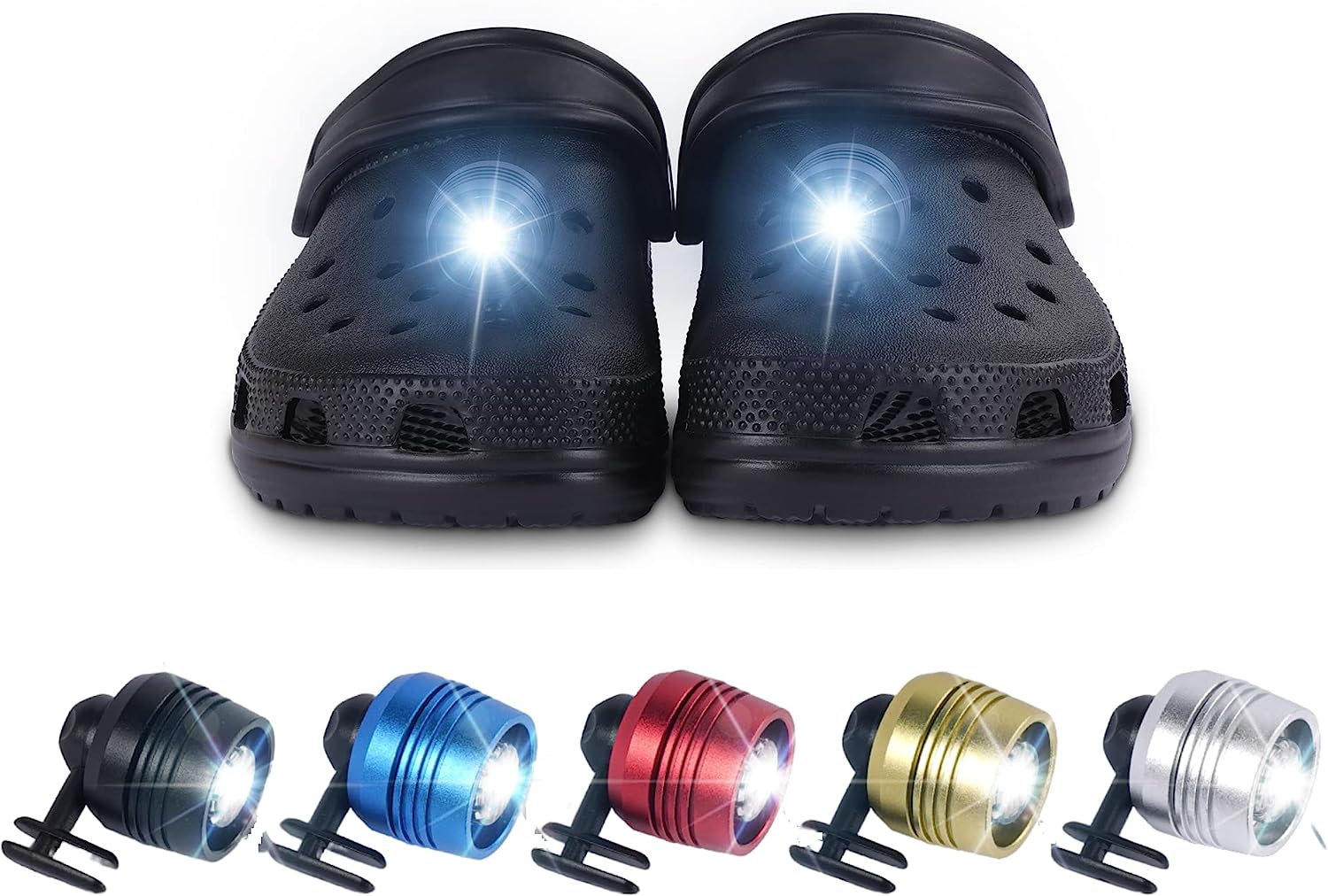 Croc Lights for Shoes Black - 2pc