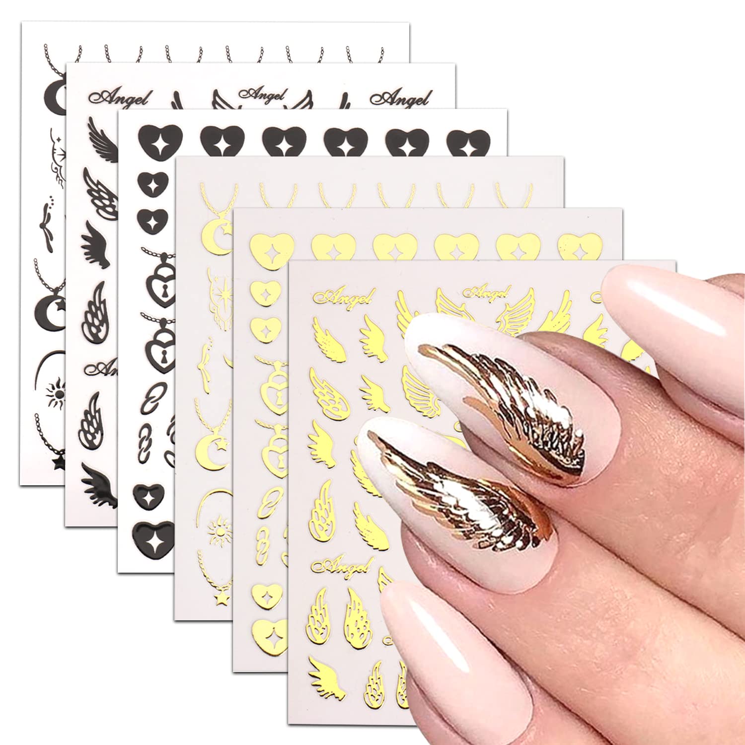 Angel Nail Art Sticker Water Transfer Fingernail Decoration Manicure  Accessories | eBay
