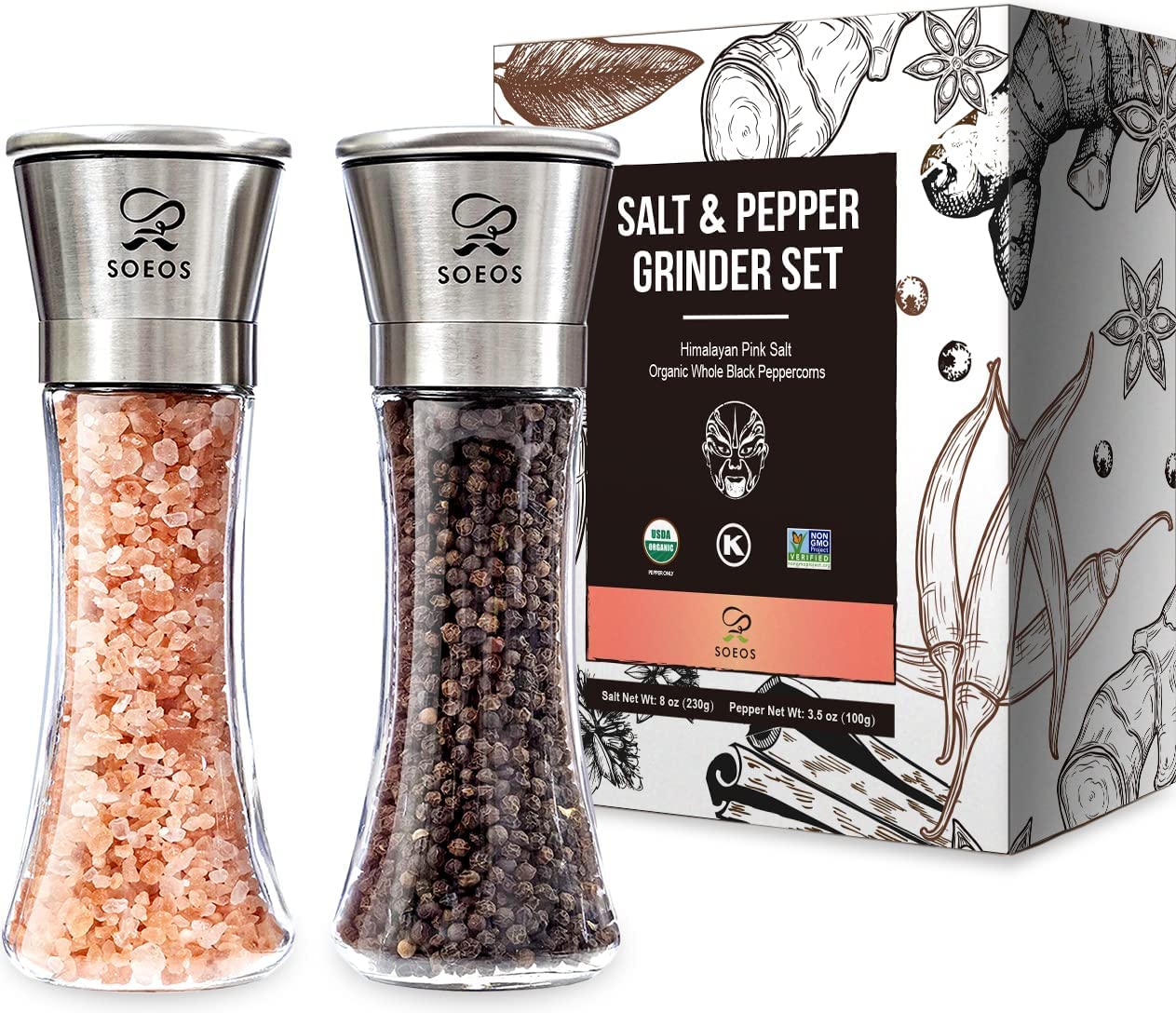 Pink salt and pepper set