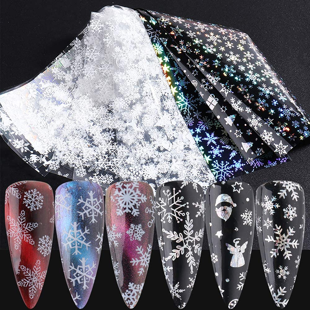 Christmas Nail Art Supplies Snowflake Christmas Tree Star - Temu