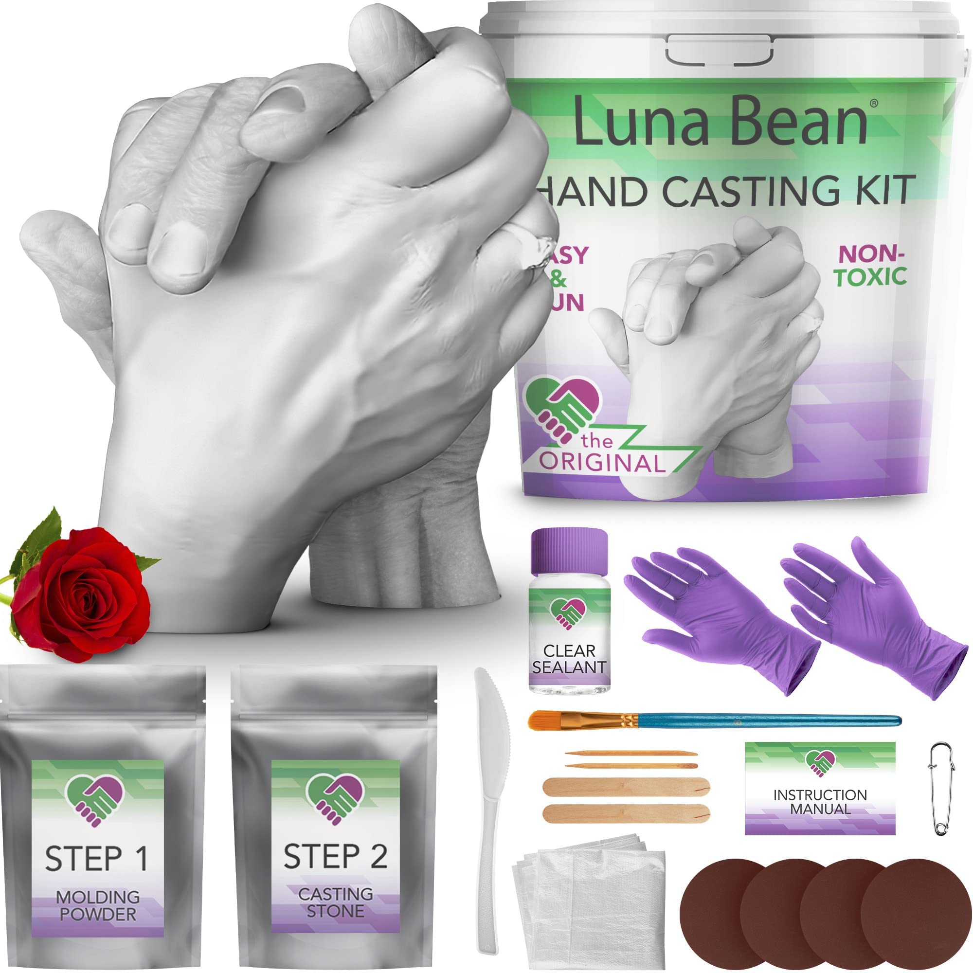 Luna Bean Deluxe Baby Keepsake Hand Casting Kit