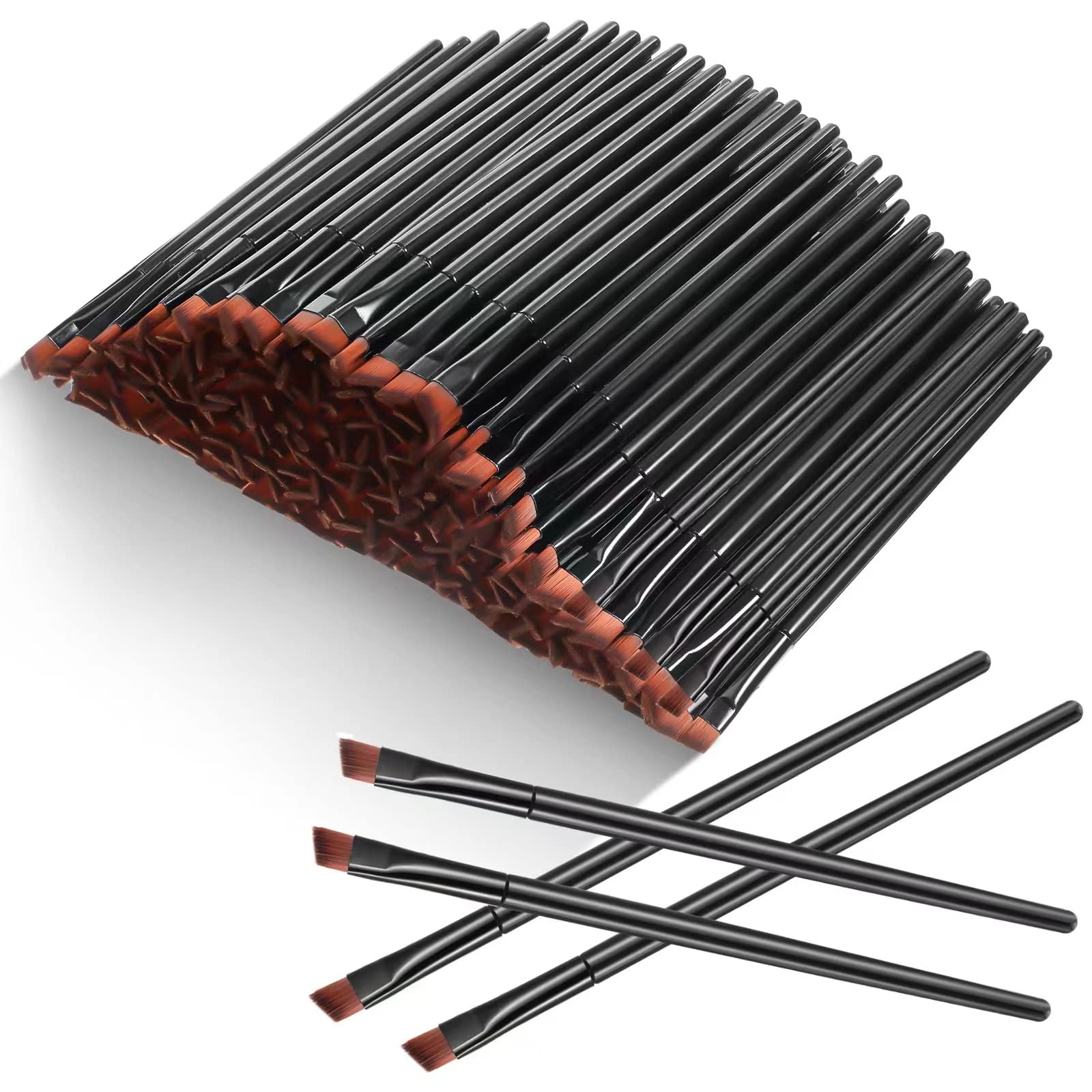 200 Pieces Disposable Angled Eyebrow Brushes Eye Liner Brush Disposable  Angle Brushes Tinting Brushes for Women Girls Salon Beauty Cosmetic Make up  Tool Disposable Esthetician Supplies