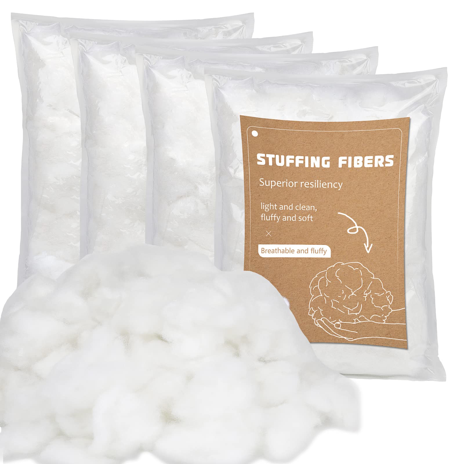 800g/28.22oz Polyester Fiber Filling, Premium Fiber Filling, Super Soft and  High Elastic Filling Fiber, for Stuffing for Small Dolls Part Pillow,Cushion  Stuffing, Animal Crafts,Recyclable