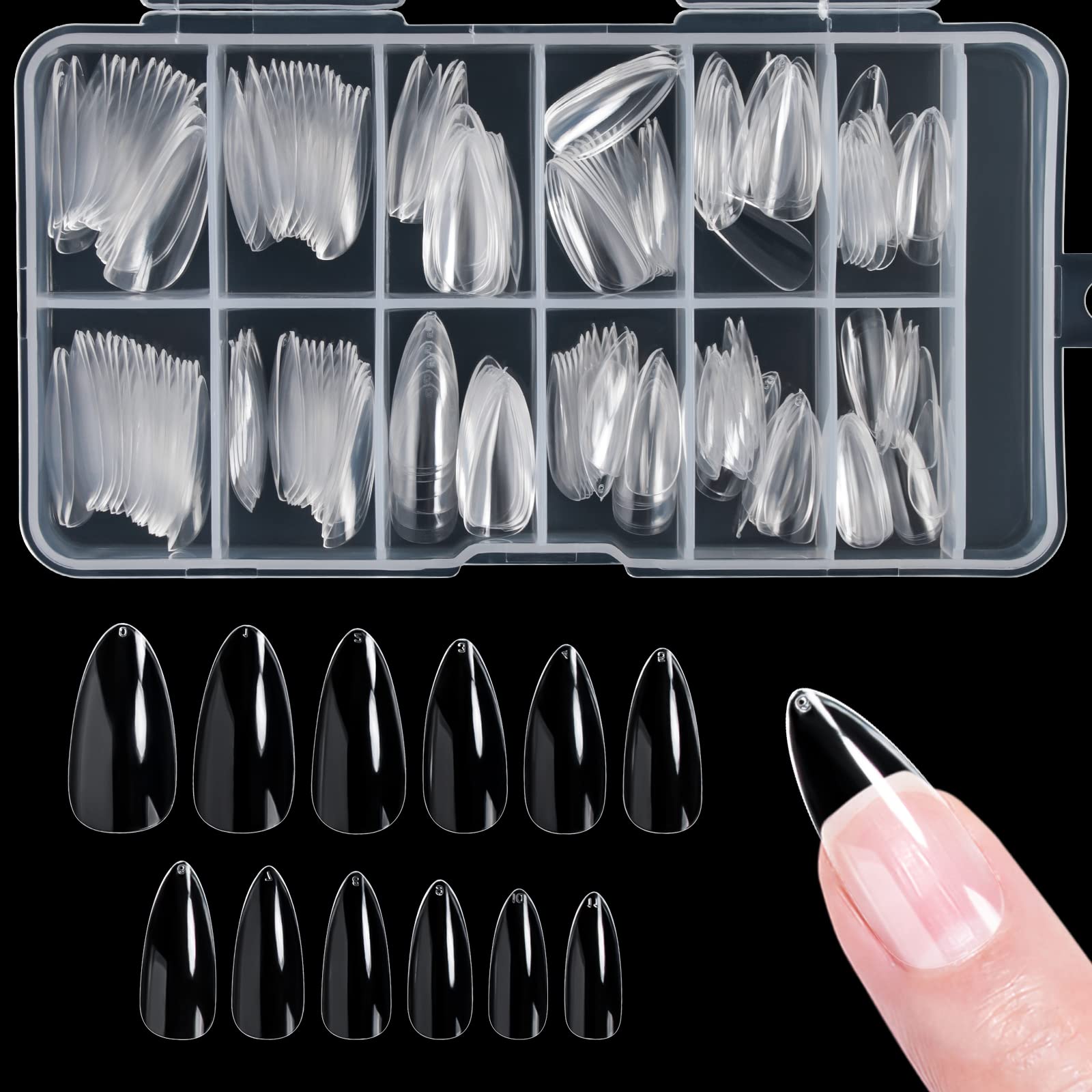 Clear Nail Tips Krofaue Duck Nail Tips 200pcs Acrylic Duck Nails Curved Nail  Tips 10 Sizes Crystal Duck Feet Style Nail Tips Half Cover False Nails Wide  French Nails with Box Extra