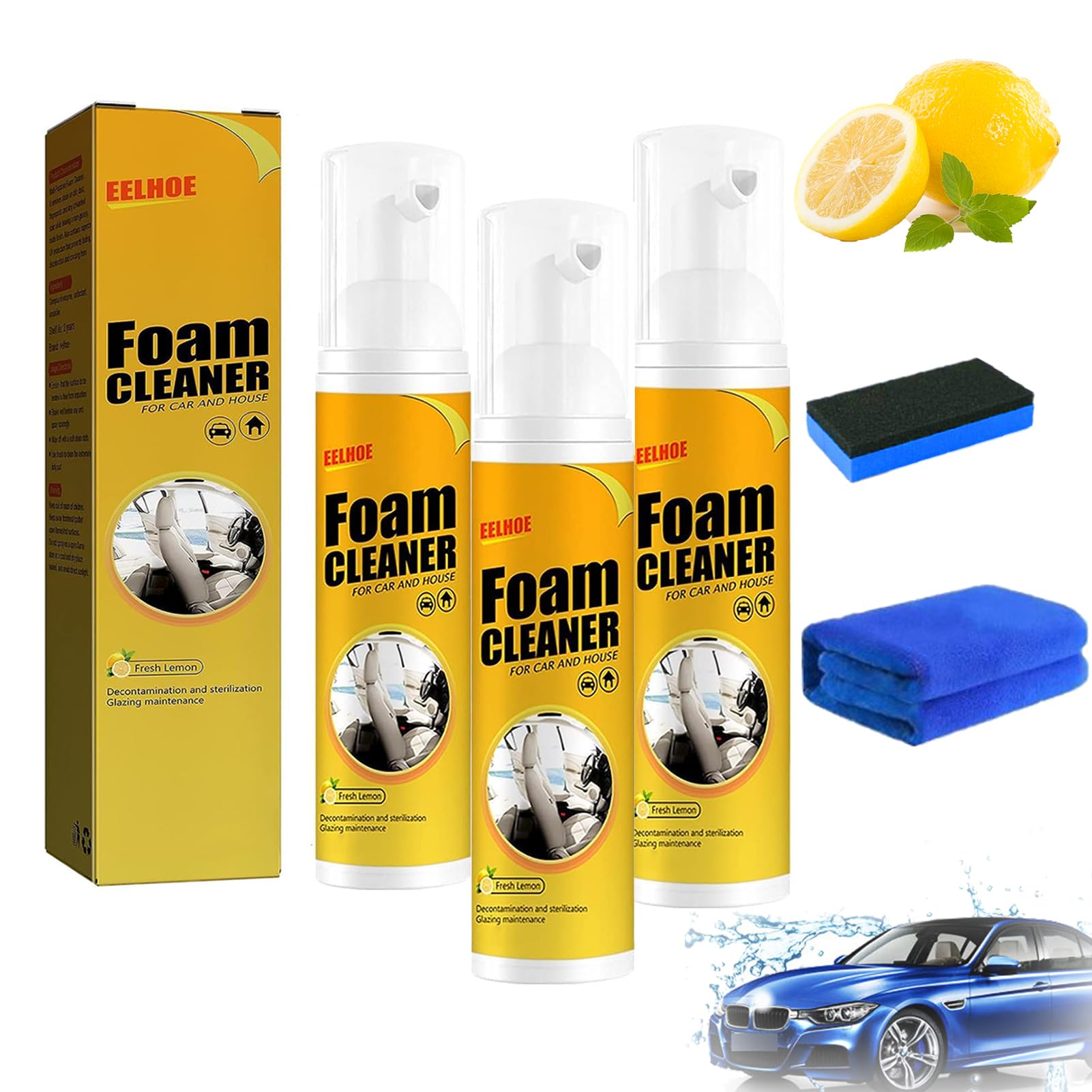 thumbnail image 2 of Ambitionous Magic Foam Cleaner, Ambitionous Foam Cleaner For Car And House, Magic Foam Cleaner Multi-Functional Cleaning Agent, Foam Cleaner All Purpo (1, 60ML 2 of 12