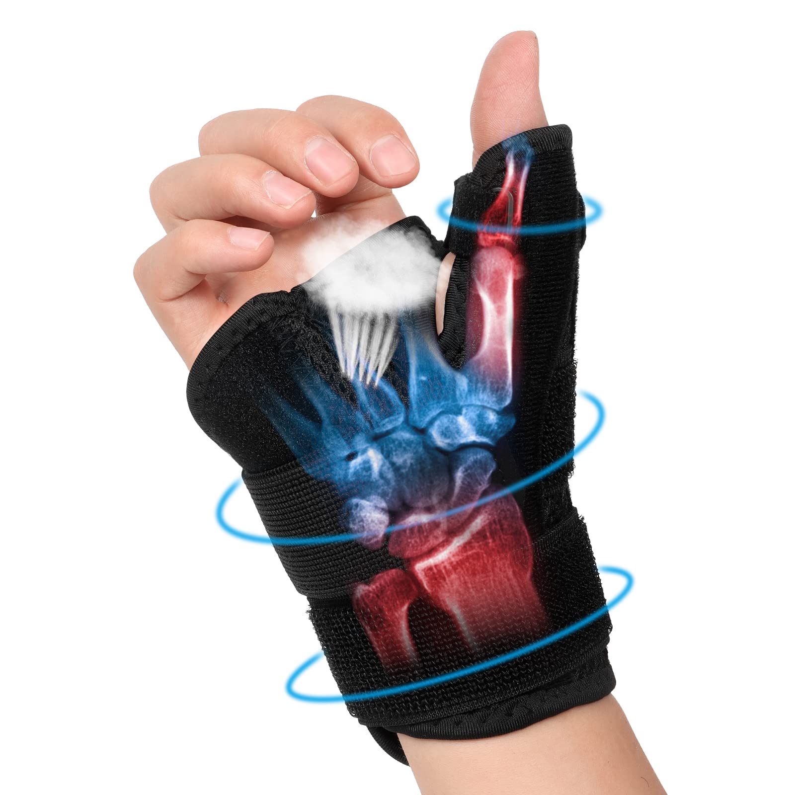 Thumb Brace - Carpal Tunnel Wrist Brace Relief and Tendinitis Arthritis  Sprained, Thumb Spica Splint Wrist Support to Help Sleep, Treat Trigger Finger  Splint Sprained Relieve Pain - Fit Left and Right