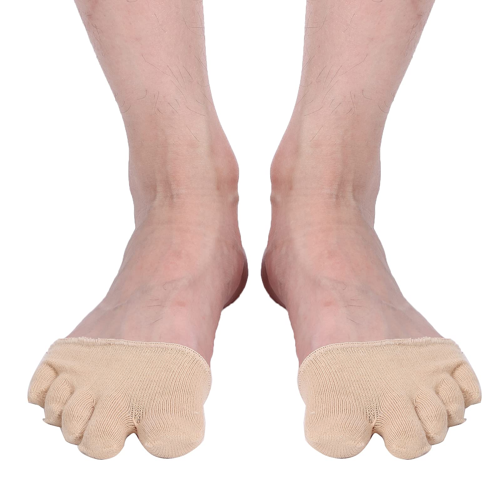Open Five Toes Half Socks Toe Separating Heelless Socks Breathable Sweat  Absorbent Relief Foot Pain Forefoot Pads(All Fingers)