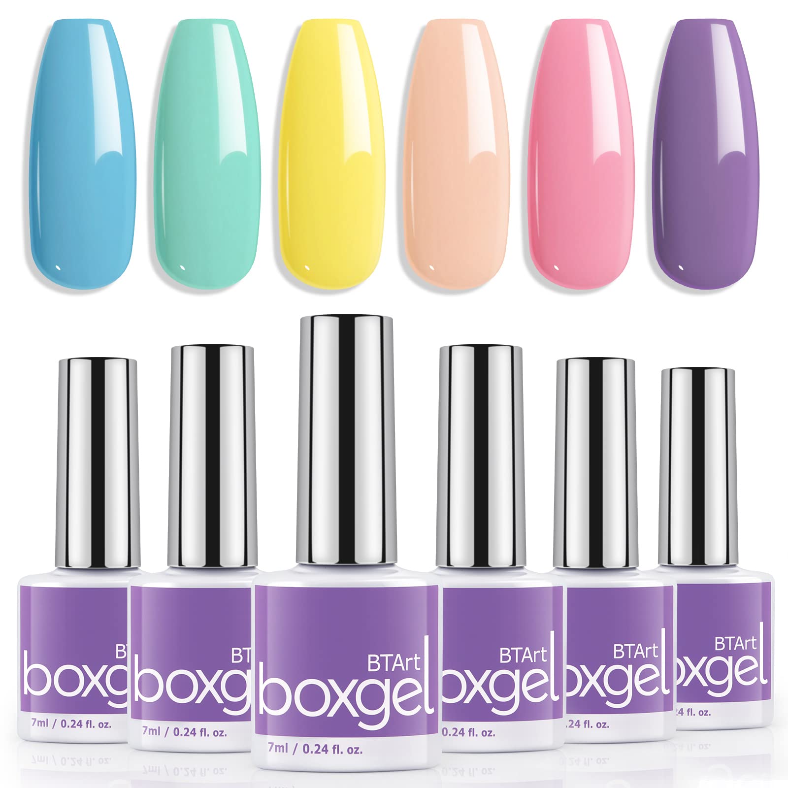 Summer Gel Nail Polish Set Pastel Gel Nail Polish 2022 BTArtbox 6