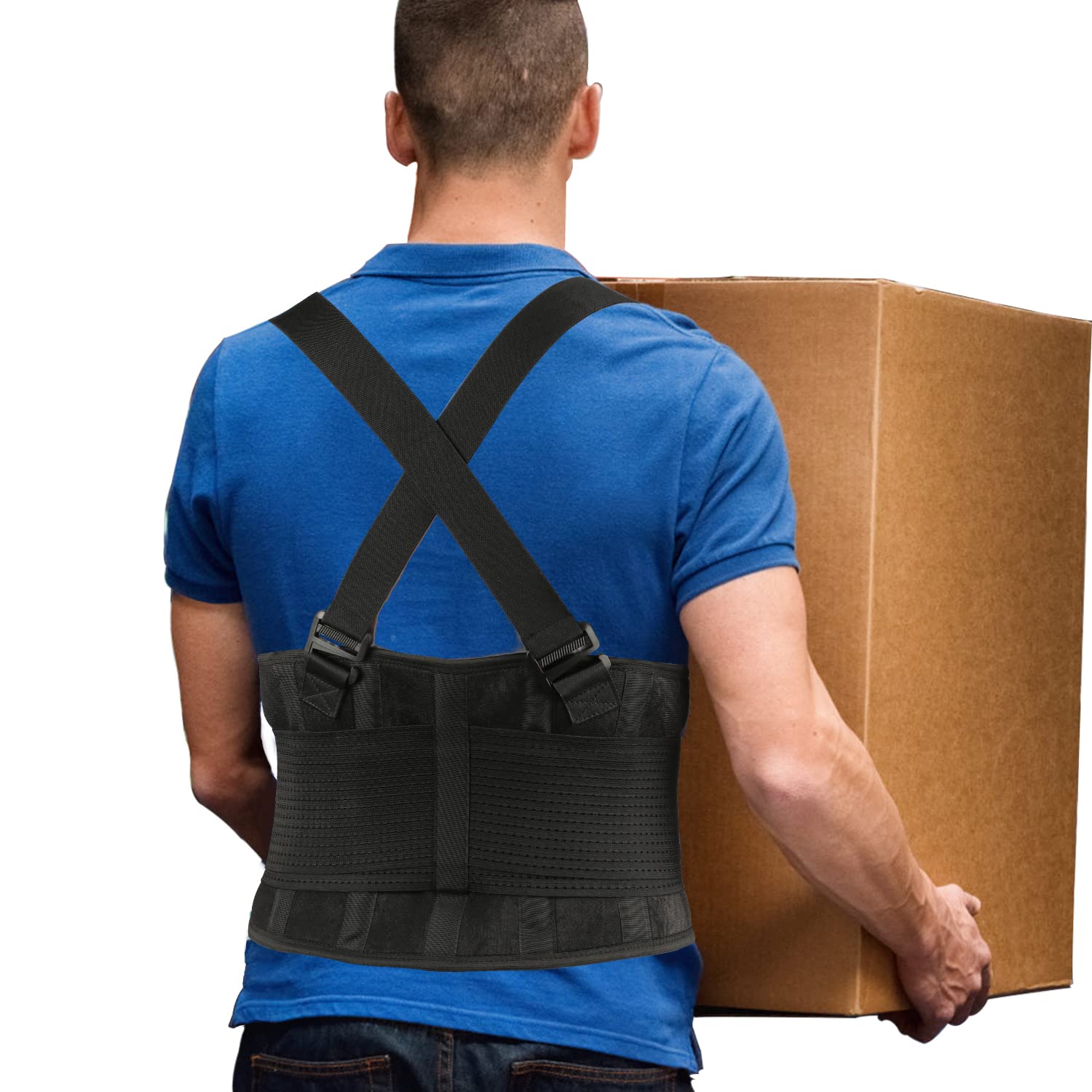 PAZAPO Back Brace Men and Women - Lower Lumbar Support for Heavy Lifting - Lower  Back Support Belt with Removable Suspenders - Adjustable Back Belt for  Workout, Back Pain Relief(XL/XXL(37-45 Inches) X-Large/XX-Large(37-45