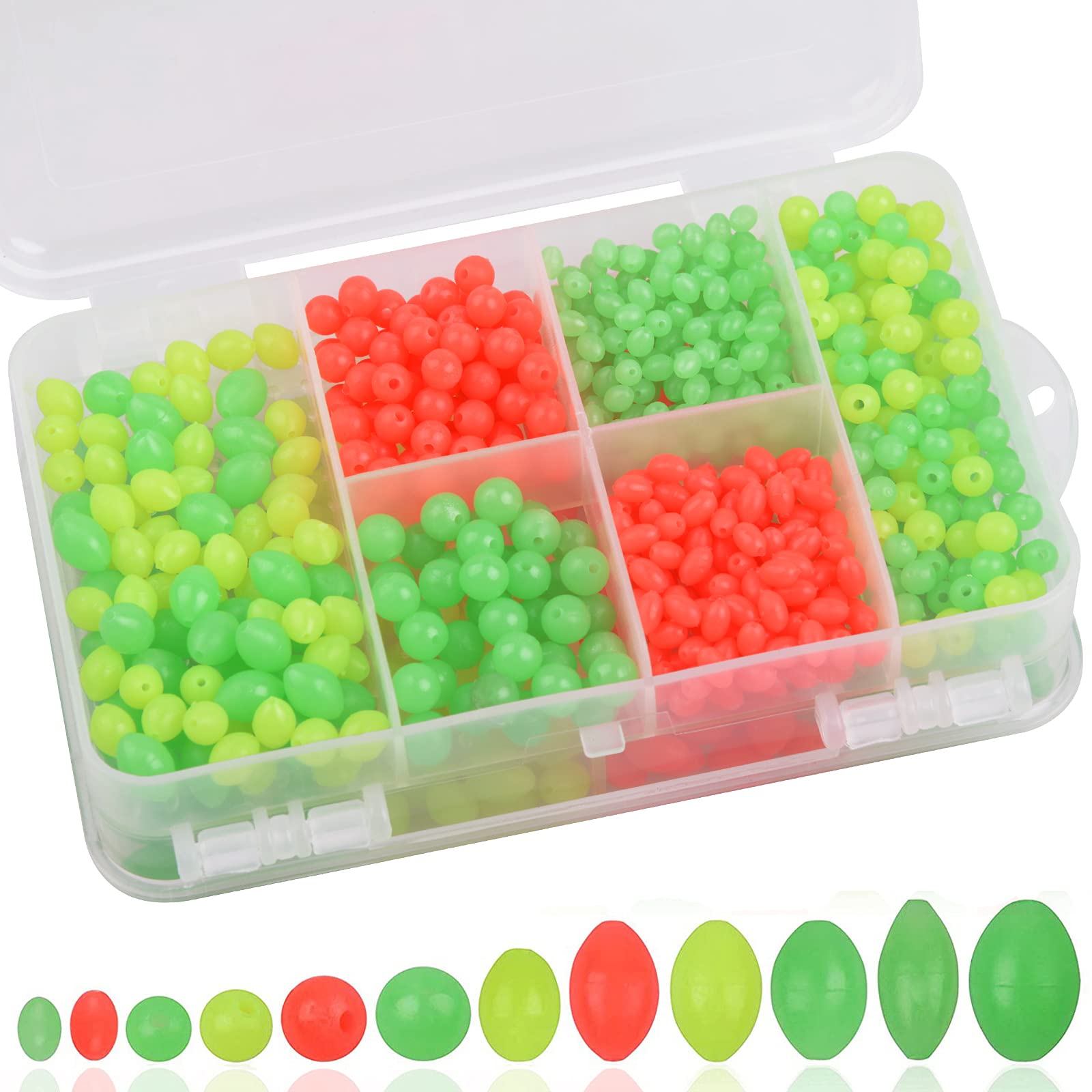 JSHANMEI Fishing Beads Assortment Set 1000pcs Fishing Bait Eggs