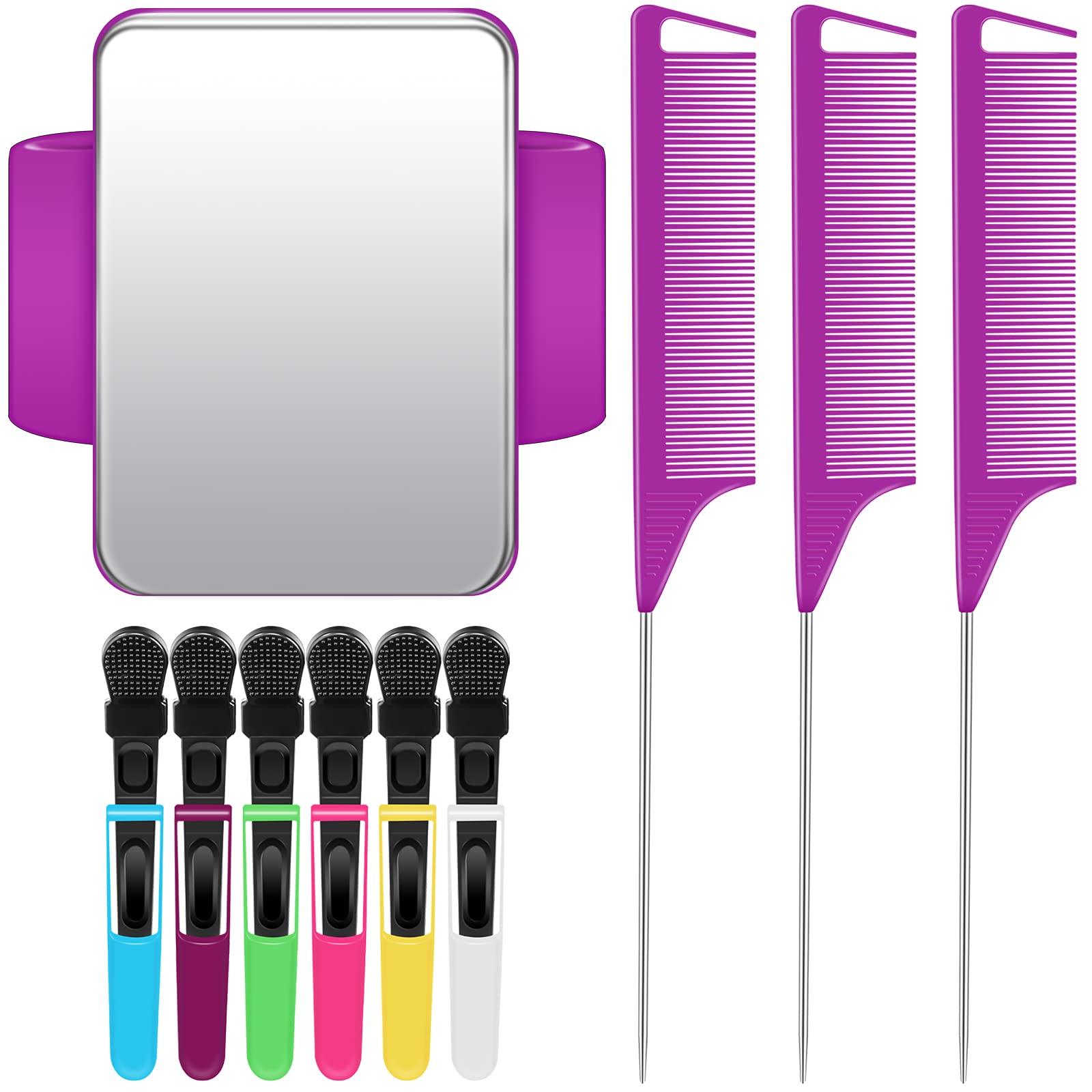 Braider Band and Detangler Comb Magnetic Braider Wristband With Detangling  Brush Edge Brush With Parting Comb Bobbie Pin Magnetic Bracelet for