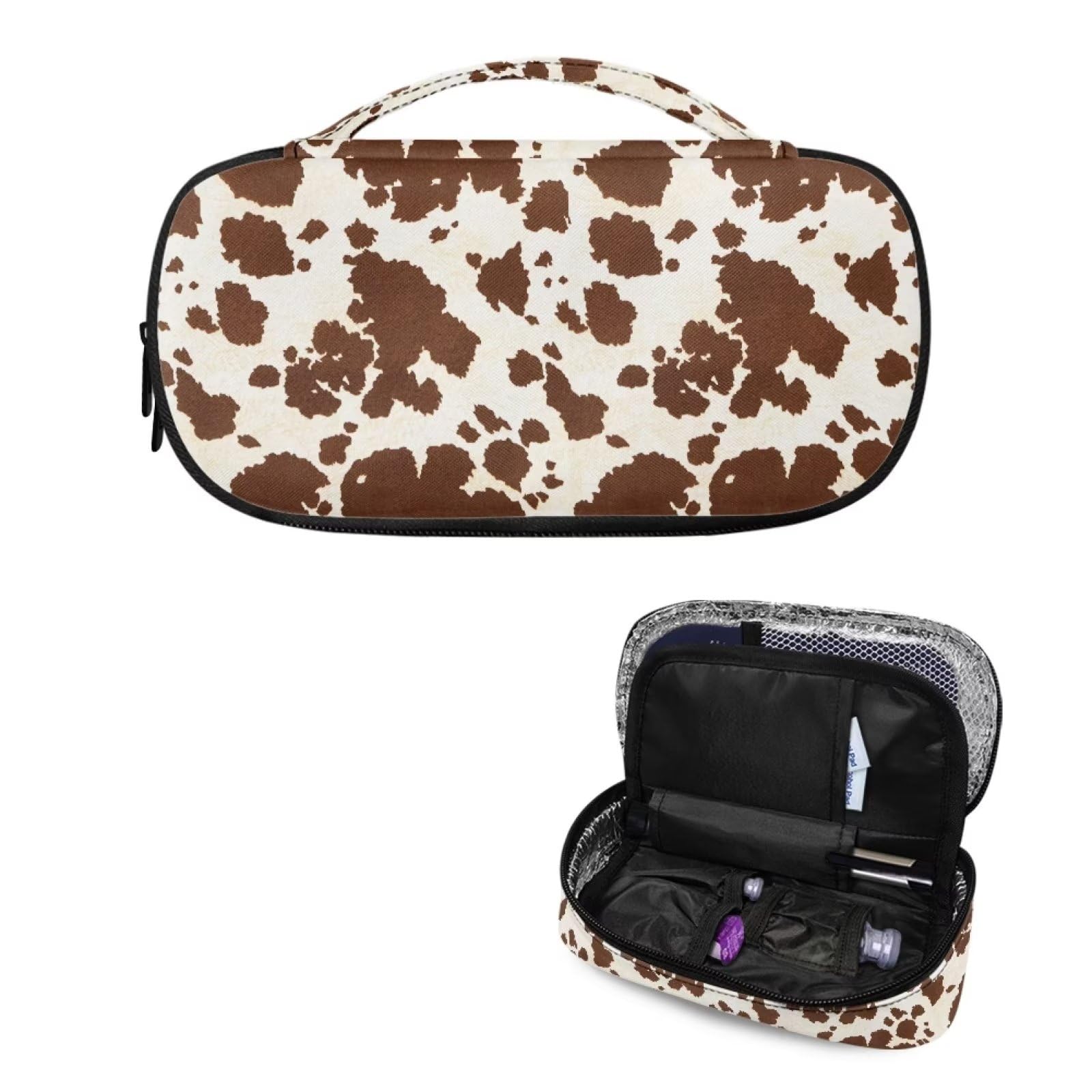 Viewamoon Maps Insulin Cooler Travel Case Portable Protective Travel Cooler Bag for Airplane