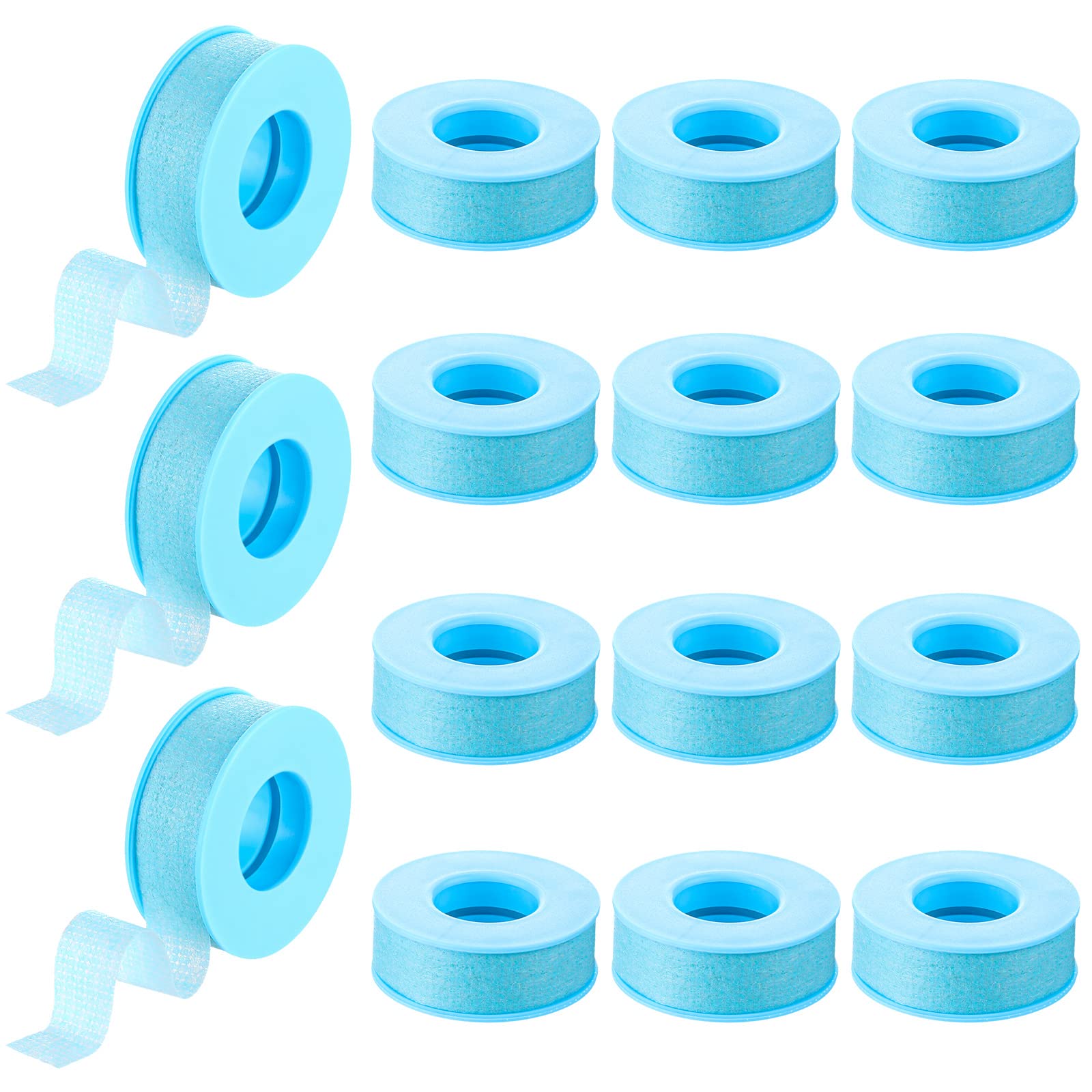 Nuanchu 12 Rolls Silicone Tape Bulk Reusable Adhesive Silicone Tape for  Sleeping Skin Lash Easy to Remove (Blue 0.5 Inch x 3.9 Yards) 0.5 Inch x  3.9 Yards Blue