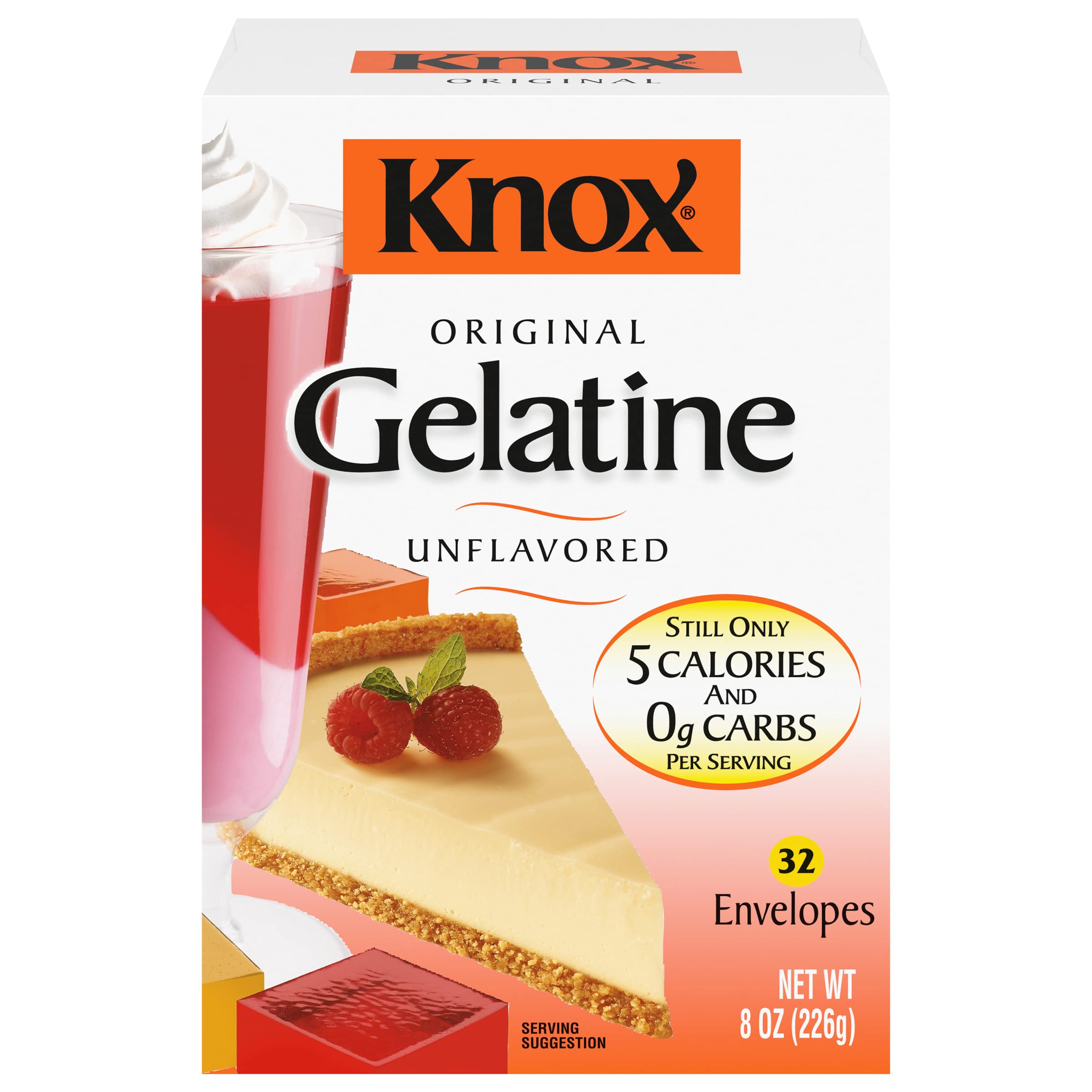 Knox Original Unflavored Gelatin - 32 ct Packets | High-Quality 