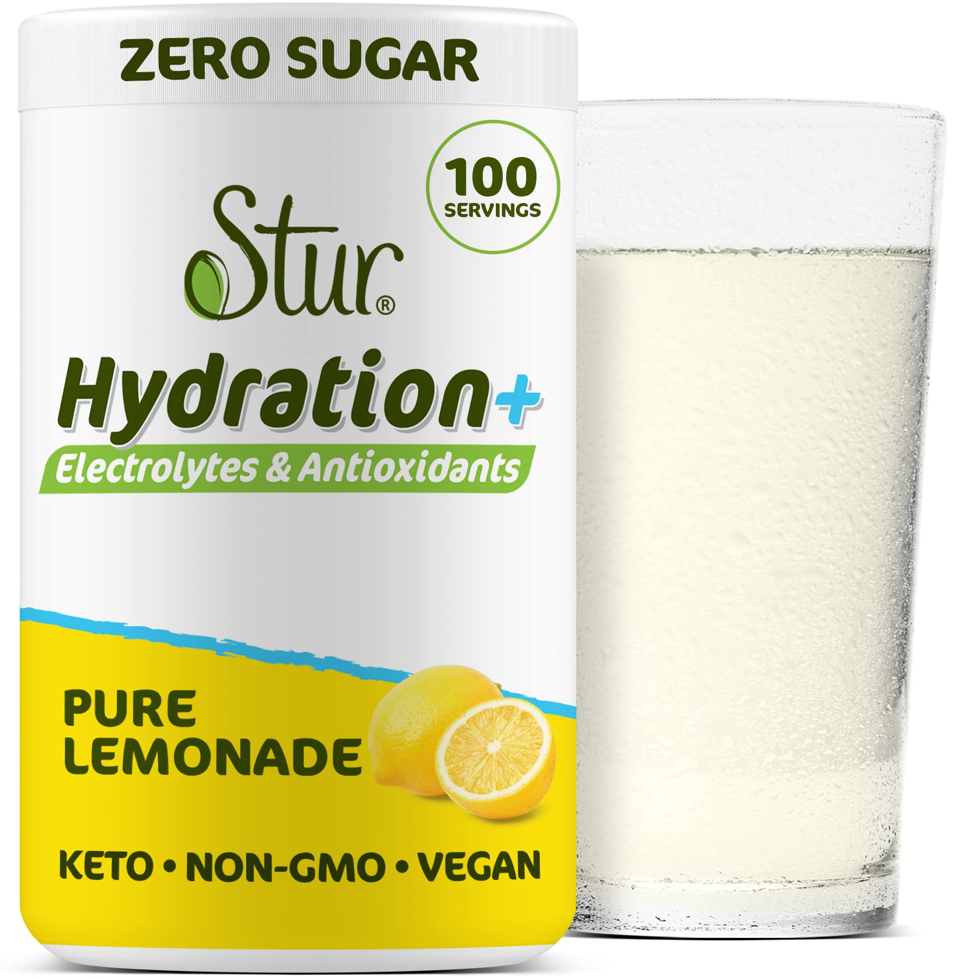 Stur Electrolyte Hydration Powder, Lemonade, Sugar Free