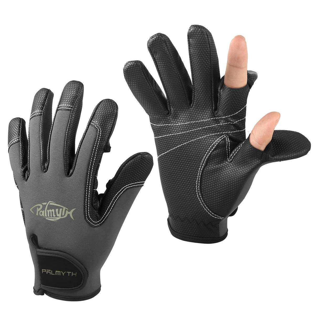 Palmyth Neoprene Fishing Gloves for Men and Women 2 Cut Fingers