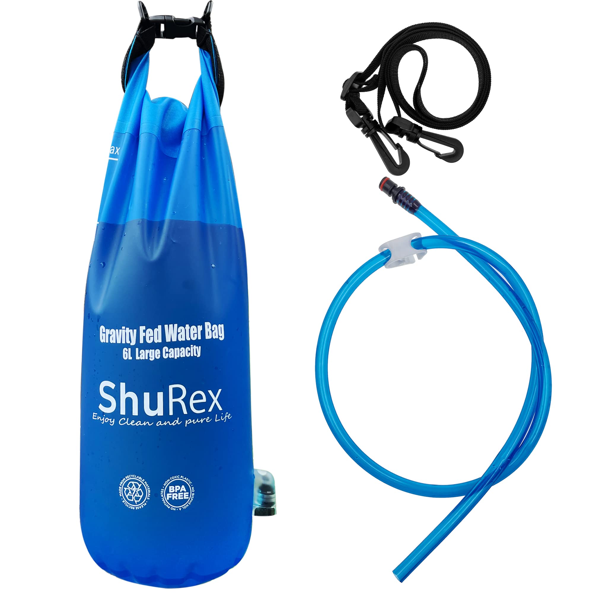 Water LifeStraw Other Sawyer with BPA-Free Bag Compatible Gravity Straw, and Water for Bladder Gal Foldable, Shurex Filter 1.5 Straw, (6L) Water Filter Survival Large Gravity-Fed Water