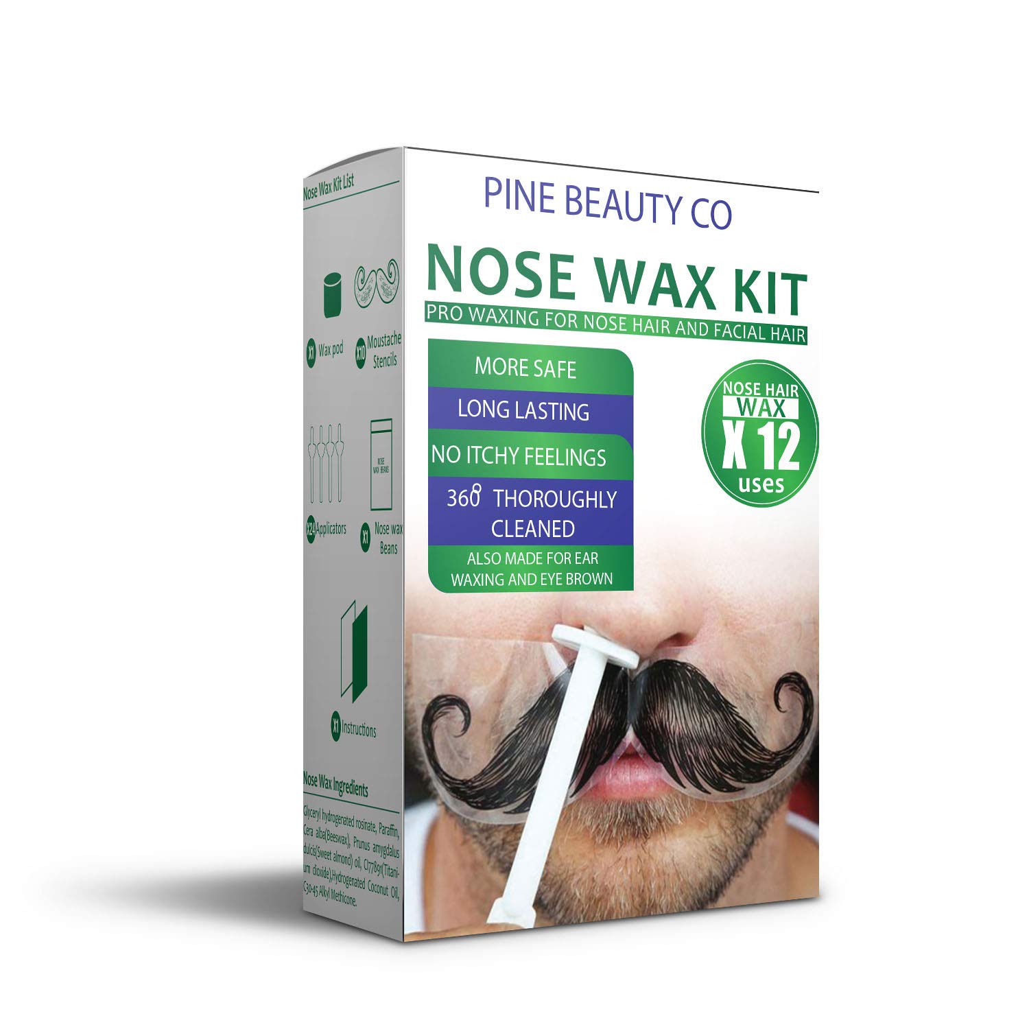 Nose Wax Kit for Men Women, Nose Hair Removal Ear Hair Waxing Kit