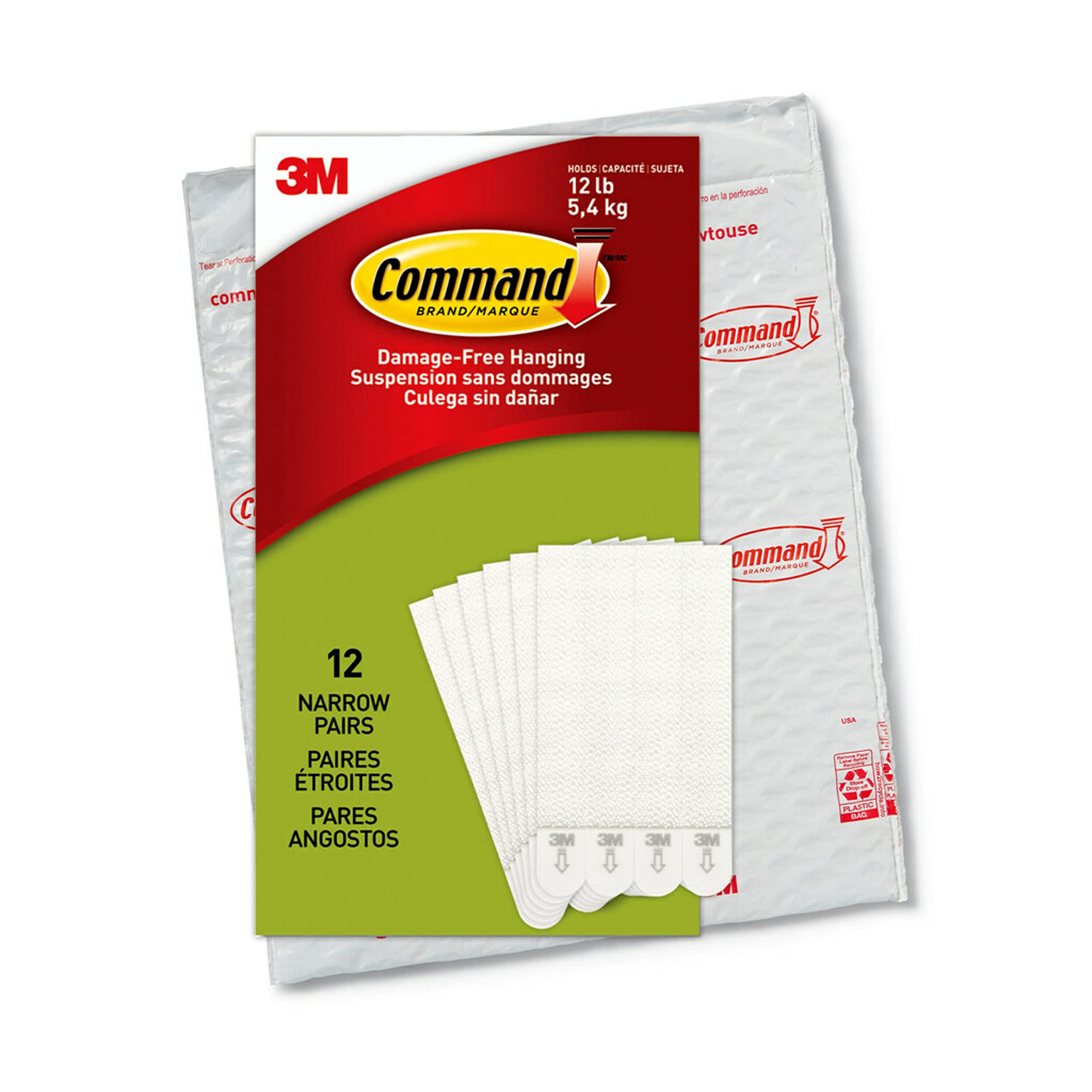 3m Command Adjustables 18 Strips Repositionable 1/2 LB Refill Strips 1 