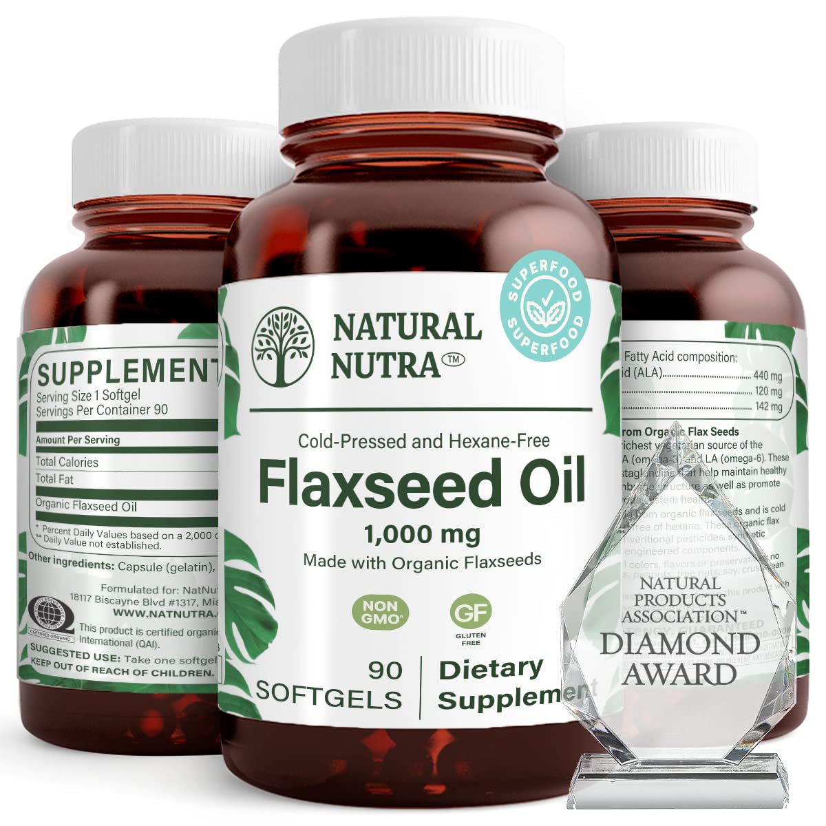 Natural Nutra Organic Flaxseed Oil Softgels, Omega 3 6 9, Hair Growth, Weight Loss Support, Immune System, Cardiovascular Health Supplement, Flush Harmful Toxins, 1000 mg, 90 Capsules 90 Count (Pack of 1) Natural Nutra Organic Flaxseed Oil Softgels, Omega 3 6 9, Hair Growth, Weight Loss Support, Immune System, Cardiovascular Health Supplement, Flush Harmful Toxins, 1000 mg, 90 Capsules 90 Count (Pack of 1)