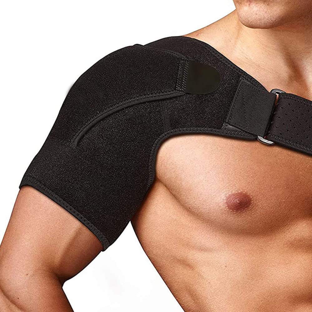 DZOZO Shoulder Stability Brace Shoulder Support Adjustable Shoulder Brace  Neoprene Shoulder Compression Sleeve Injury Recovery Compression