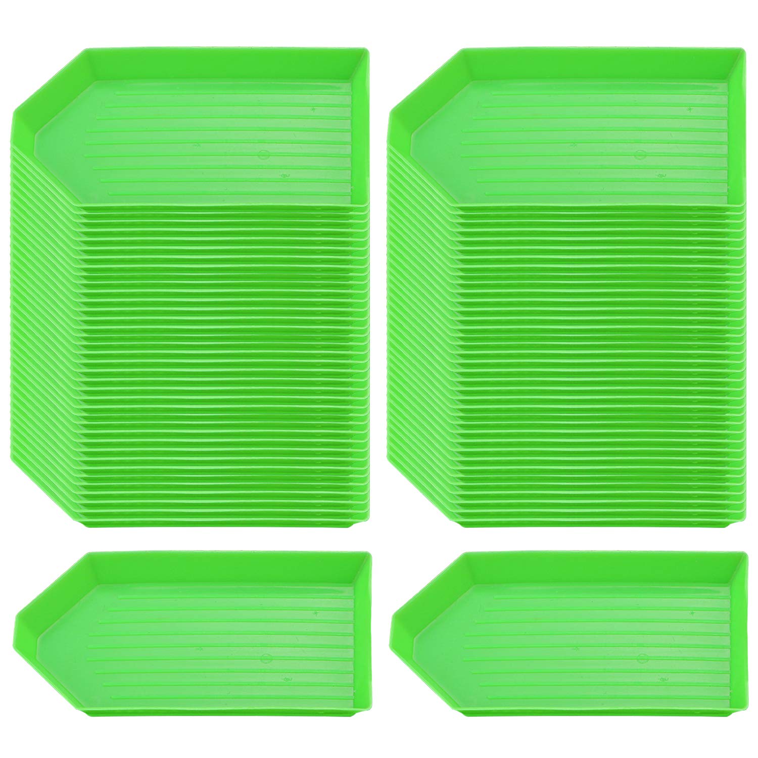 Bead Sorting Tray Sorting Of Plastic Beads Pan Frame DIY Diamond Oil  Painting Cross Stitch Tools Craft Project 3.54x1.89 Inch Green Diamond  Painting Green 