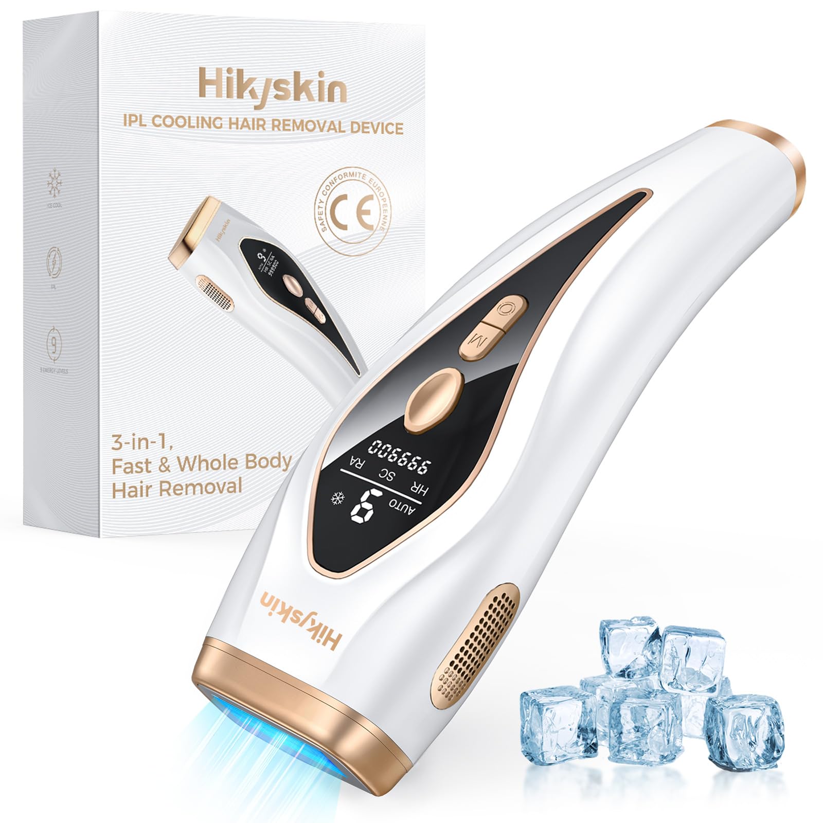 Hikyskin IPL Laser Hair Removal Device - 3-in-1 Painless