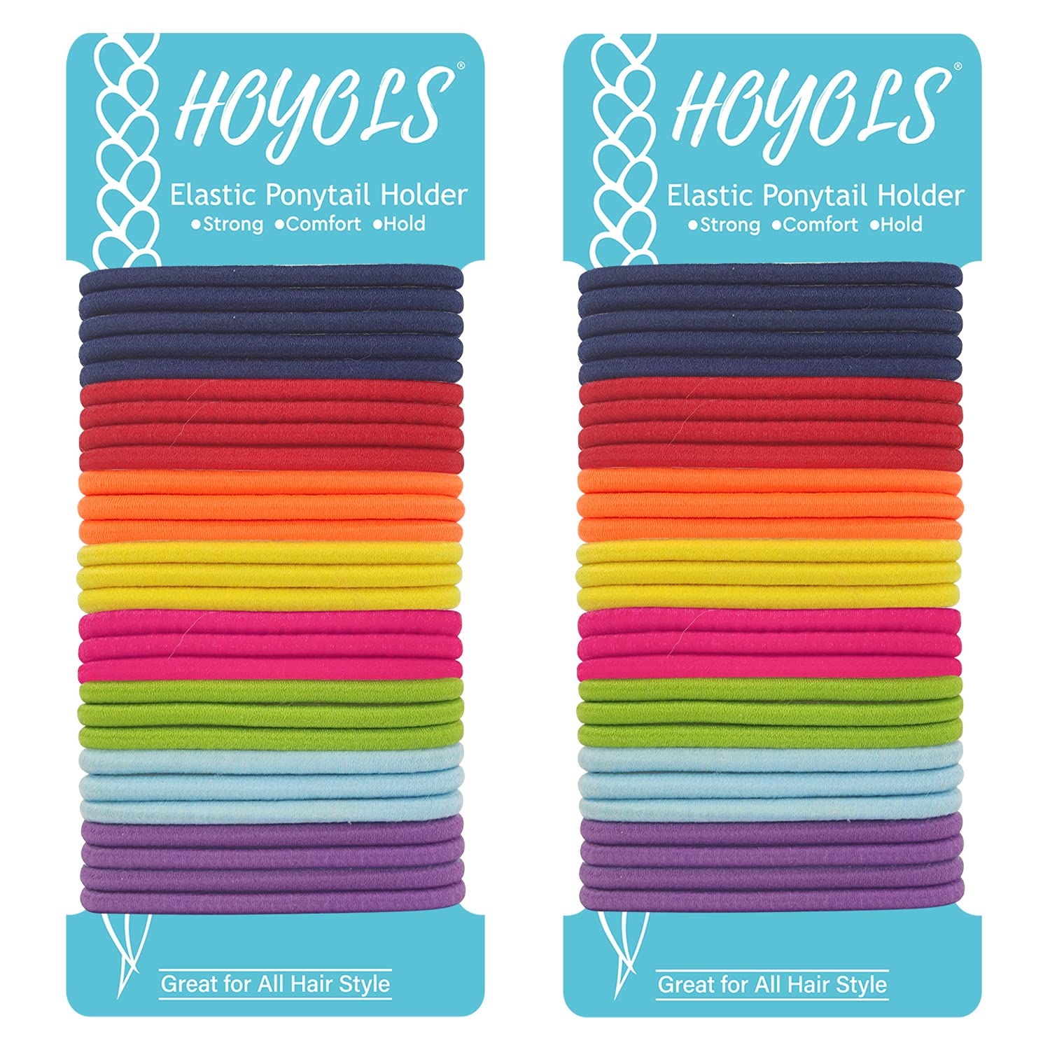 HOYOLS Elastic Hair Ties Hair Rubber Bands Ponytail Holders for