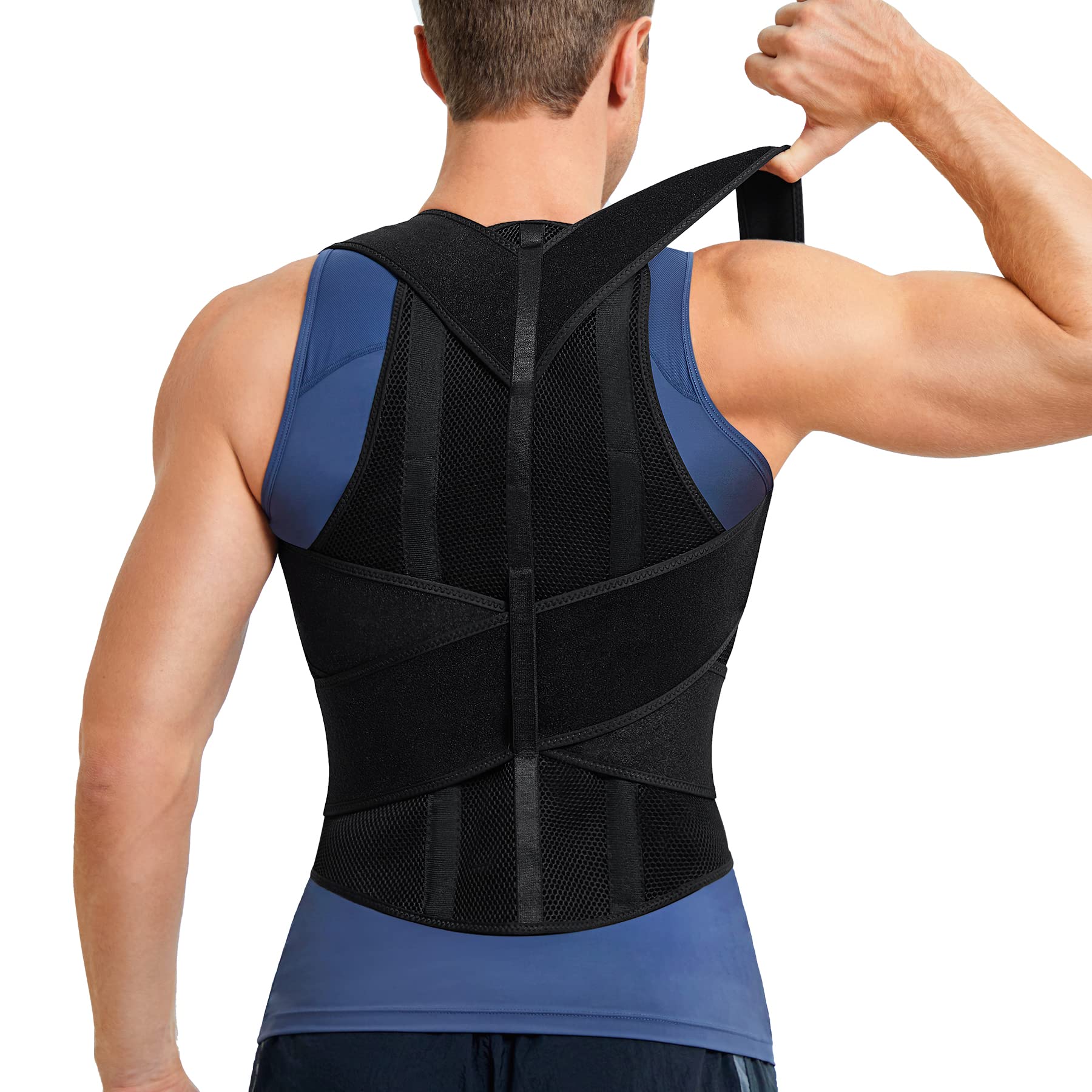 Postural Extension Back Straightener Brace - Rigid Posture Corrector Vest for Kyphosis Hunch Relief Mild Scoliosis Support and