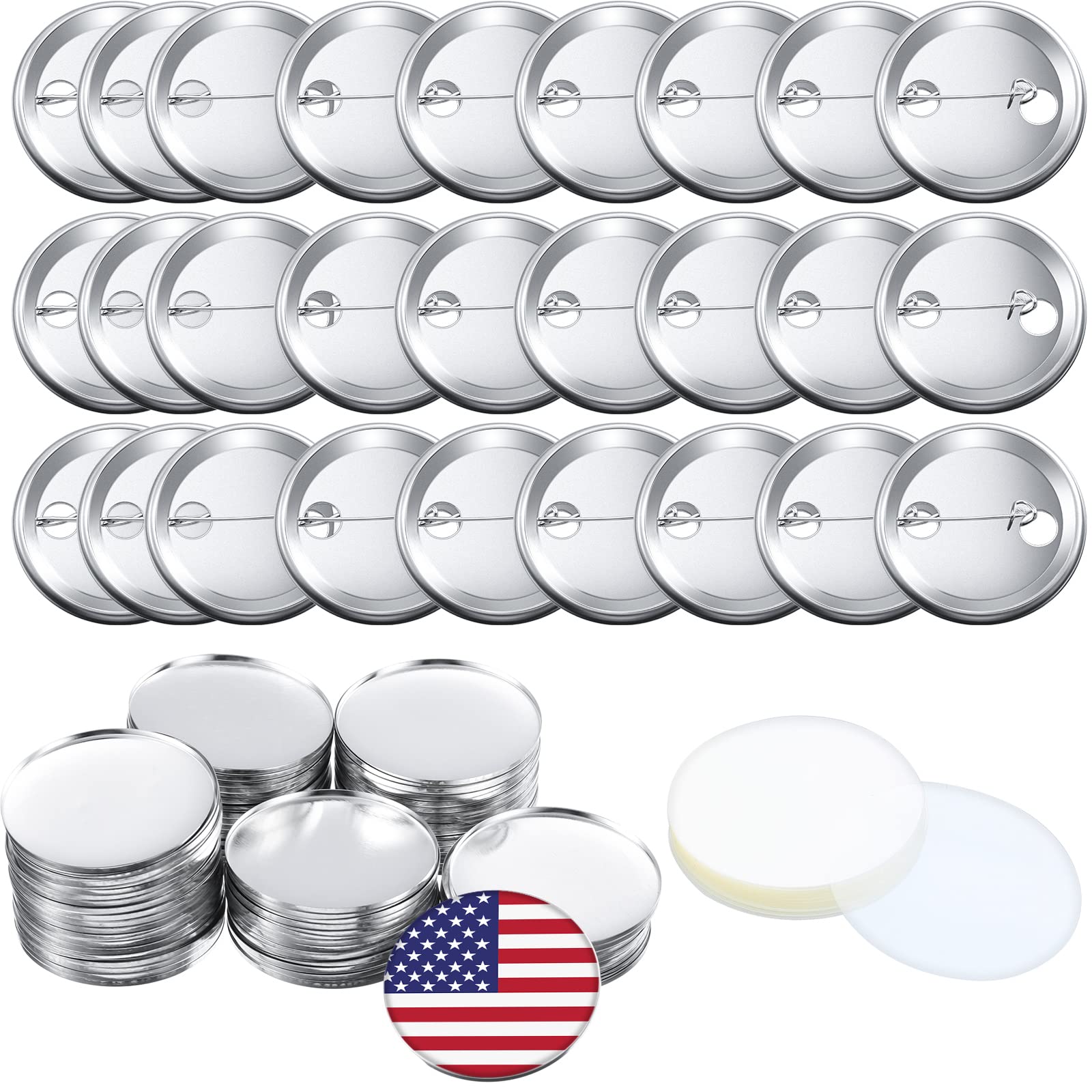 Metal pins buttons diameter 58 mm 100 pcs./pack | GRWERTON