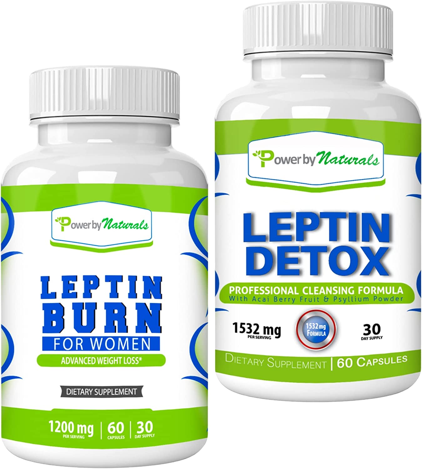 Power By Naturals Leptin Detox & Leptin Burn Supplements