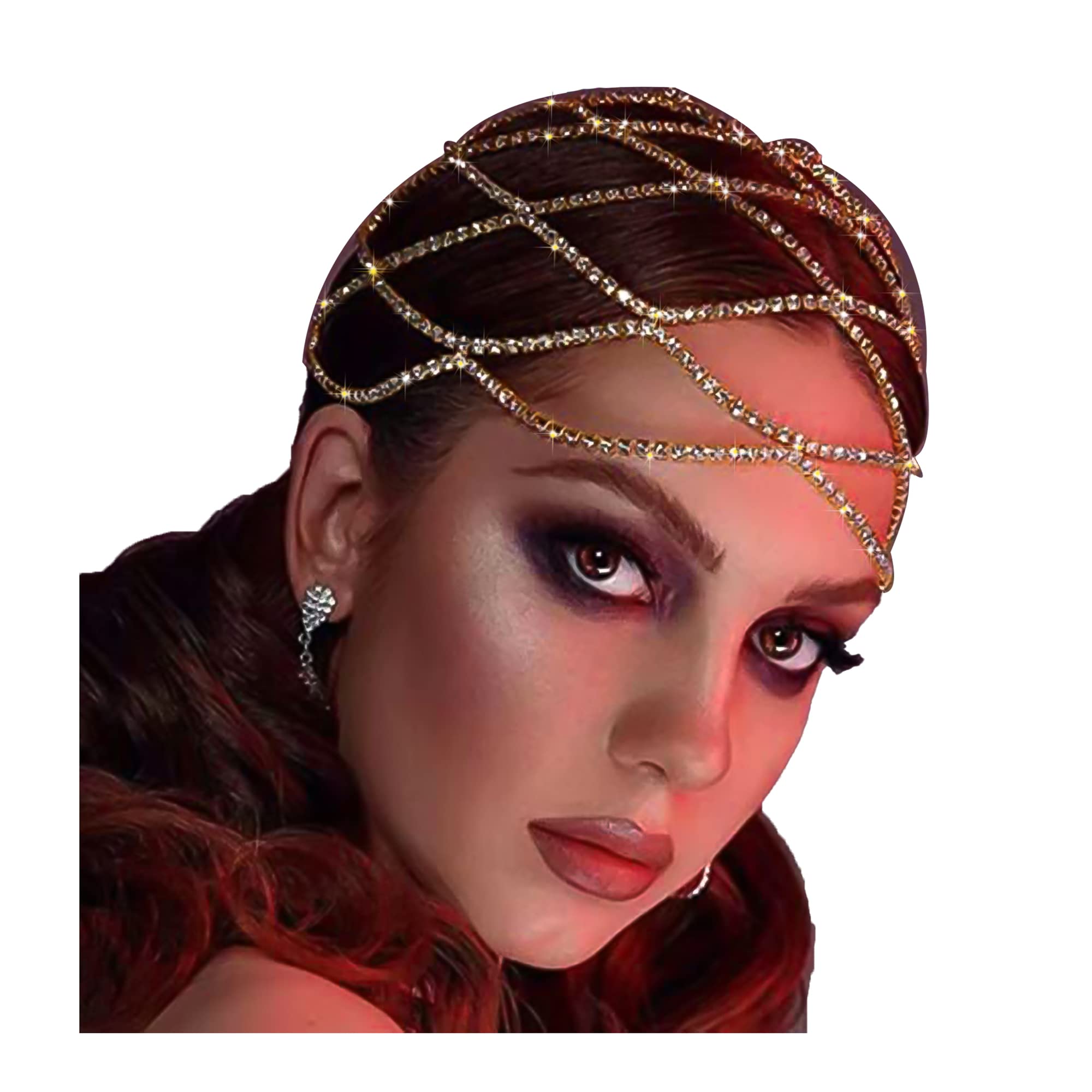 Crystal Bridal Head Chain Bride Headpiece Tassel Rhinestone Headband Hair  Piece Festival Wedding For Women