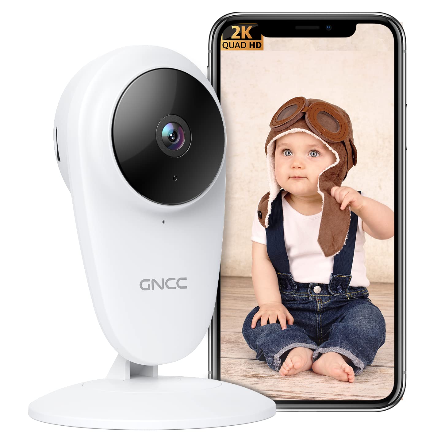 GNCC C1Pro 2k Smart wifi Baby Monitor Camera with Night vision