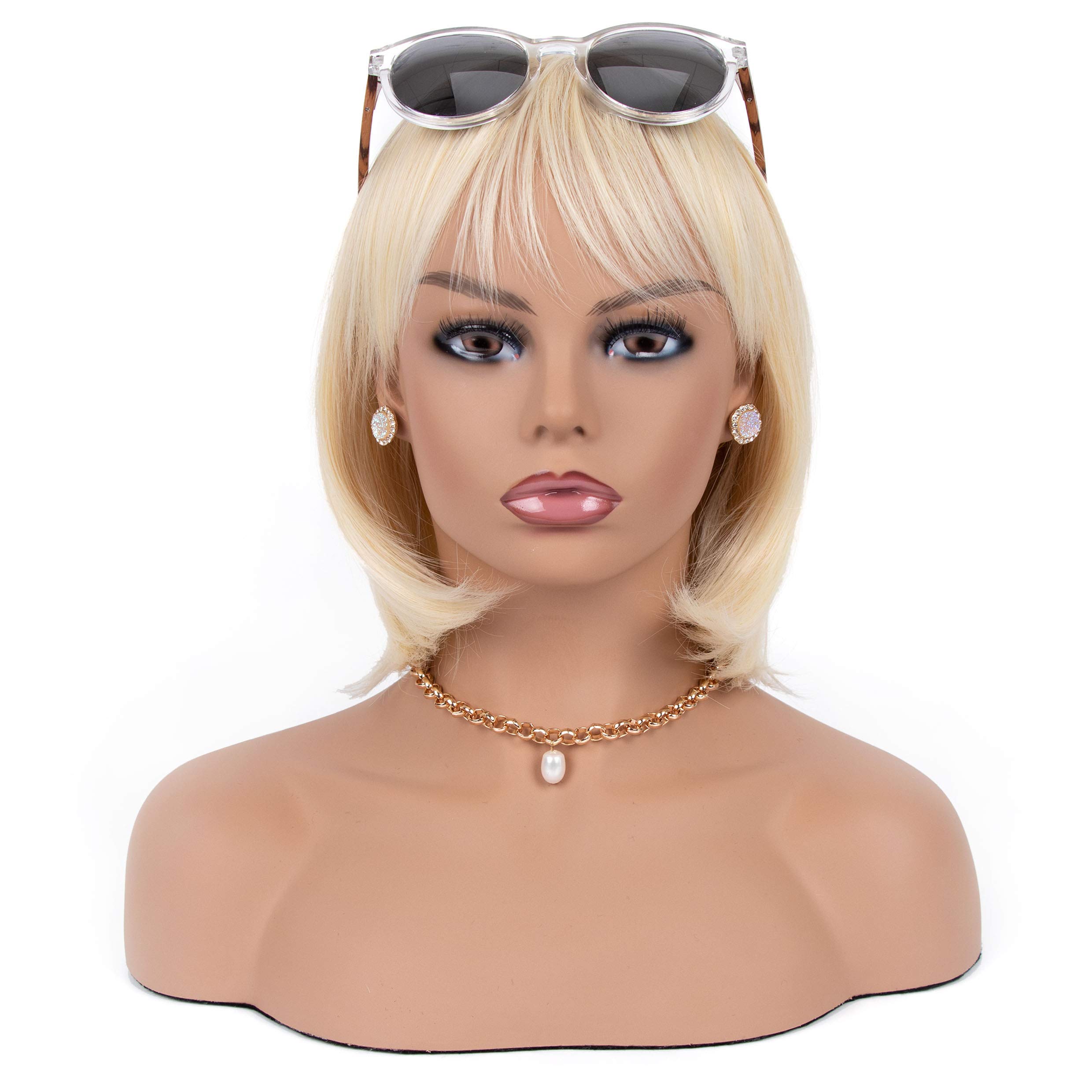 J&F CO. Realistic Mannequin Head Model Heads Wig Display Head for wigs  sunglasses earrings in 2023