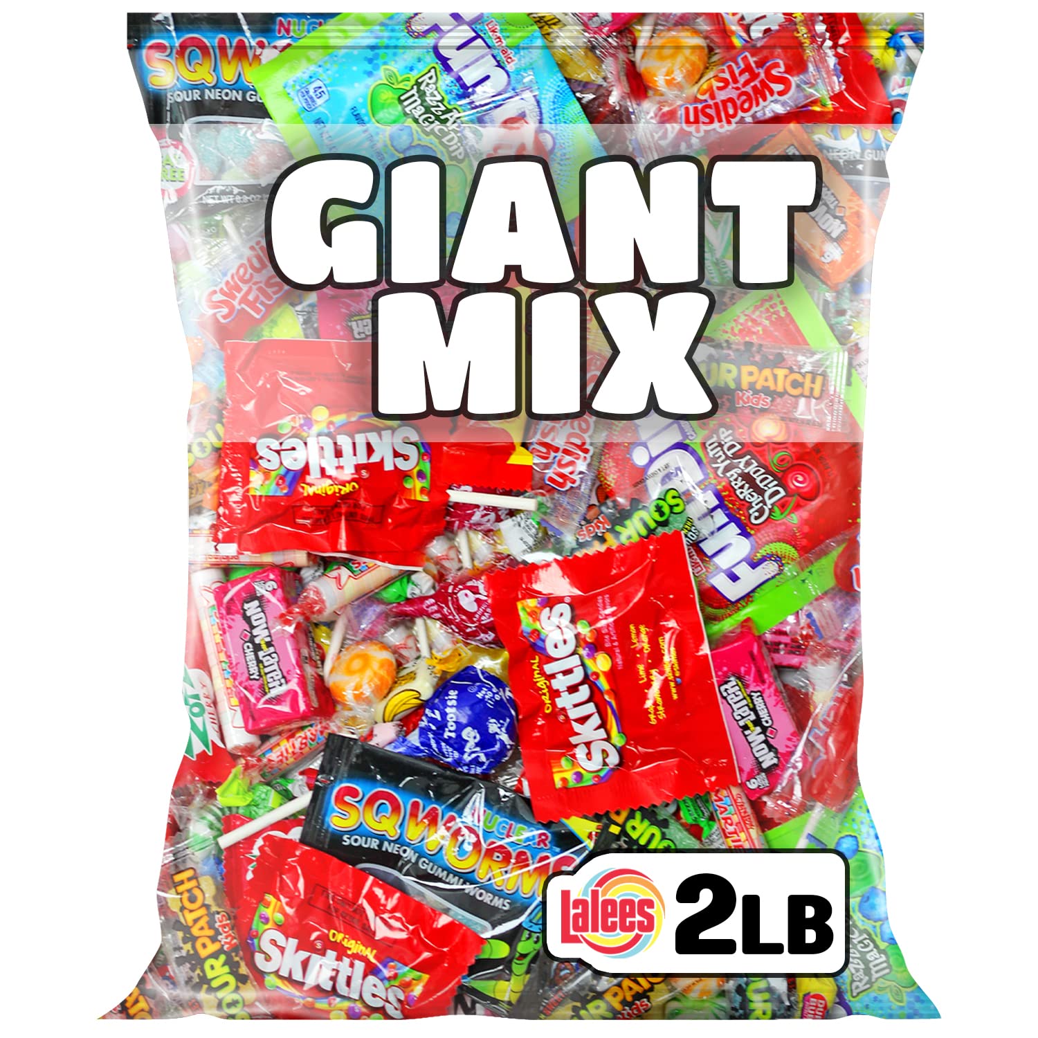 Assorted Bulk Candy - Bulk Party Mix - 6 Pounds - Goodie Bag Stuffers -  Pinata Candies - Individually Wrapped - Big Candy Bag