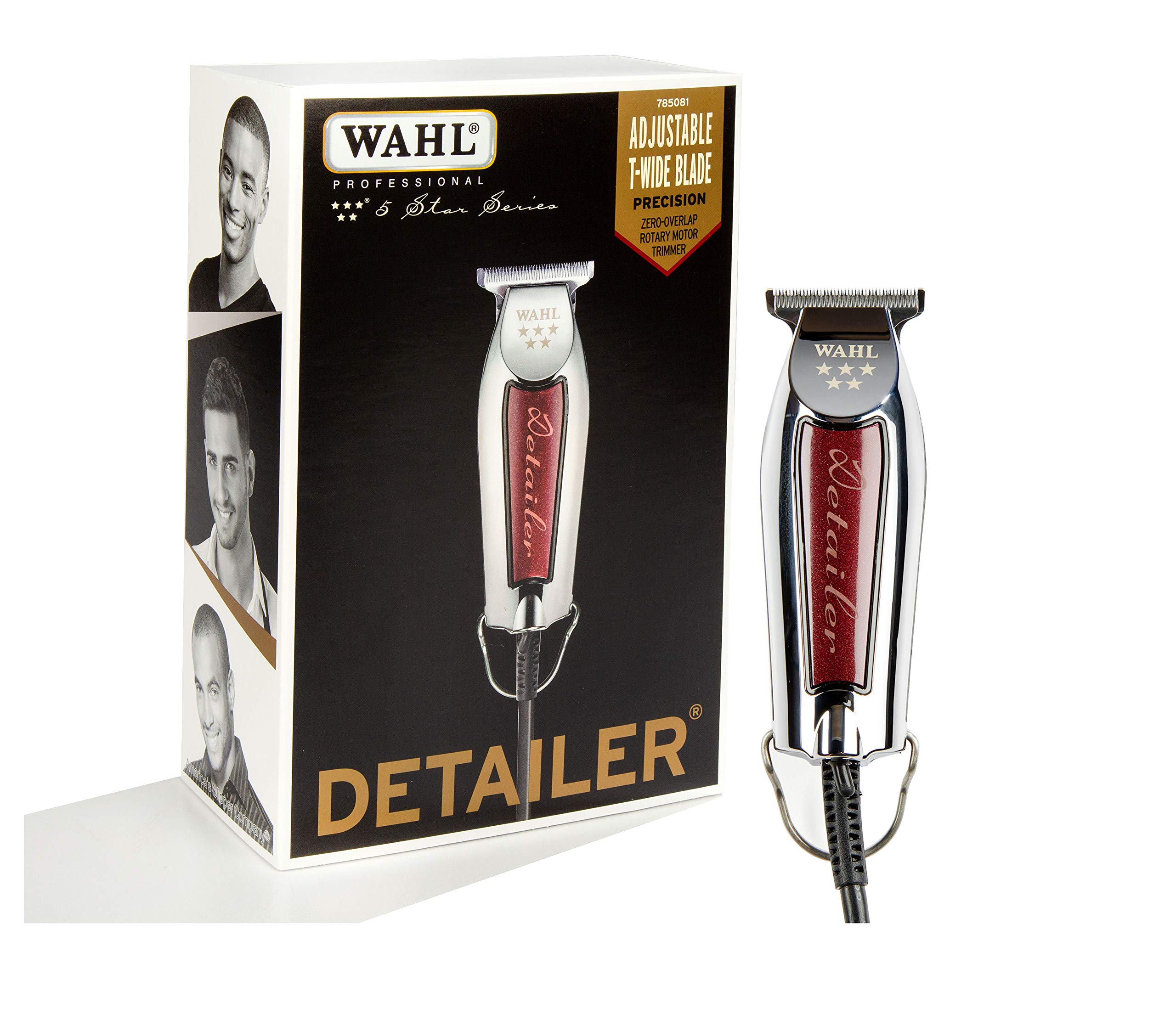Wahl Professional 5-Star Detailer with Adjustable T Blade for Extremely  Close Trimming and Clean and