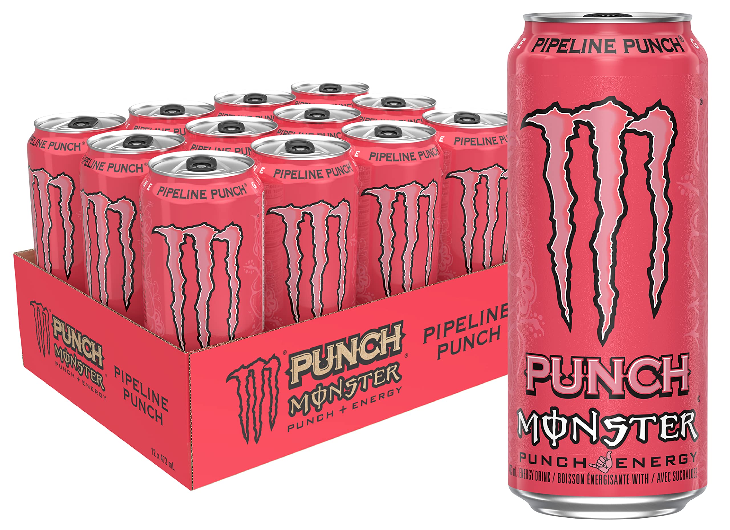 MONSTER ENERGY PIPELINE PUNCH 48本セット MONSTER ENERGY 送料無料 モンスターパイプラインボトル缶 500ml