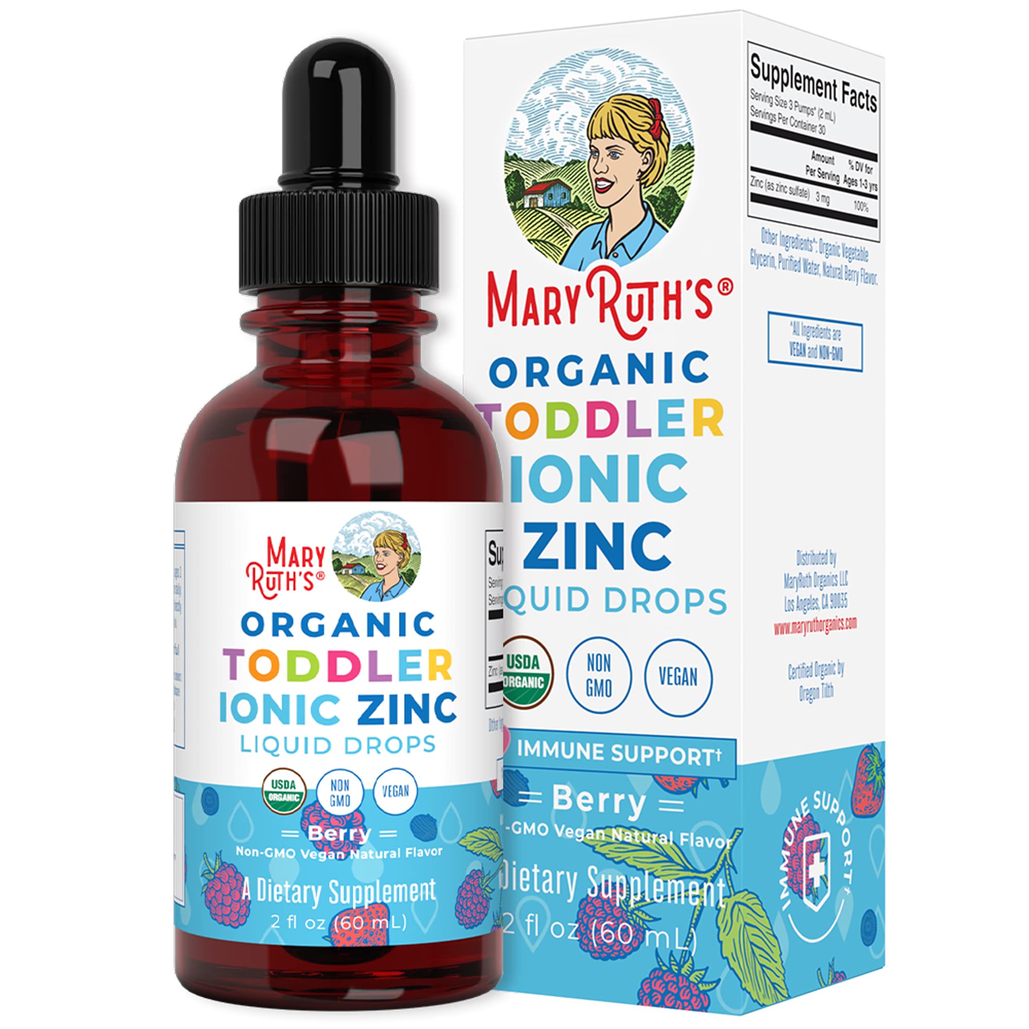 Toddler Liquid Ionic Zinc with Organic Glycerin by MaryRuths Zinc