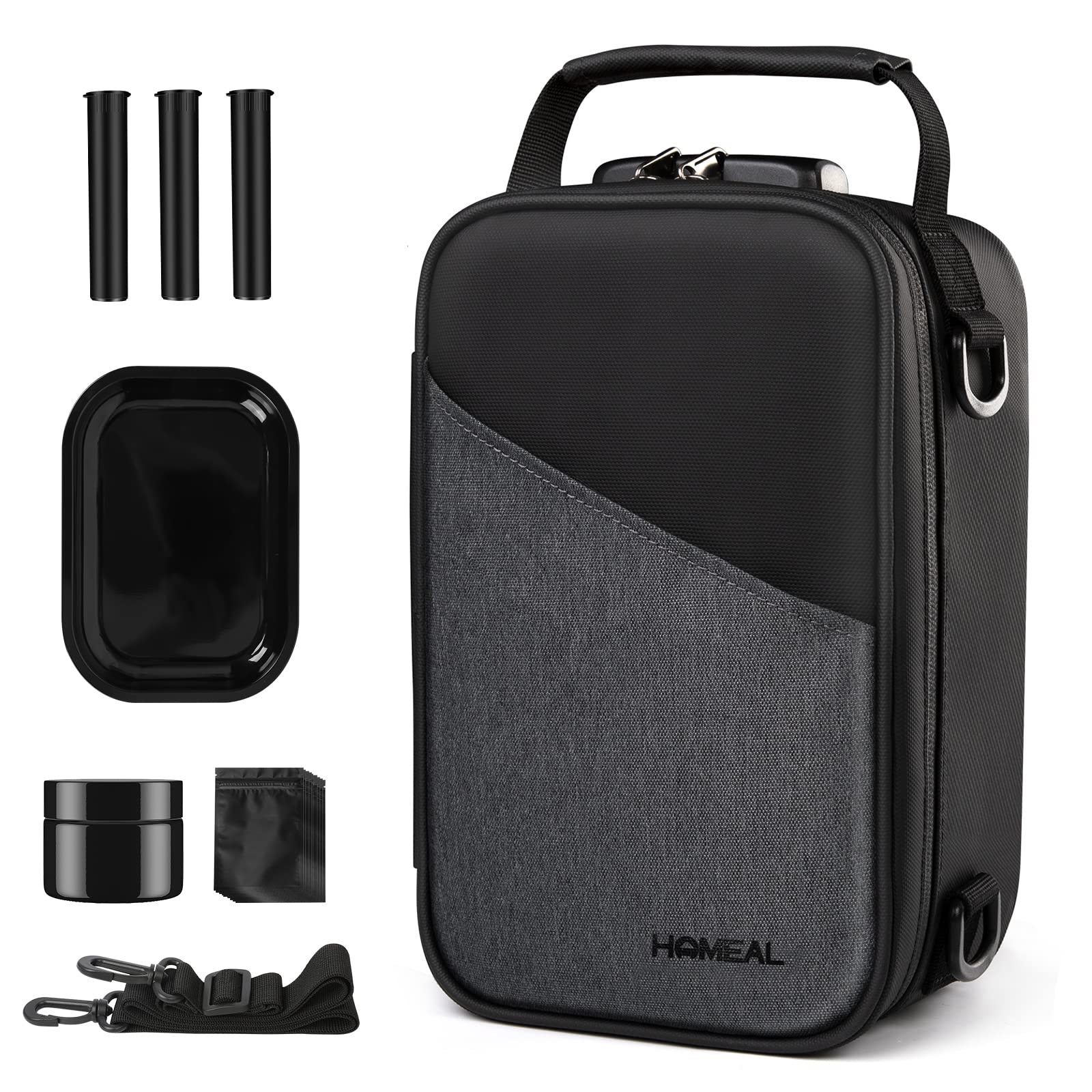Smell Proof Stash Box with Combination Lock - Black