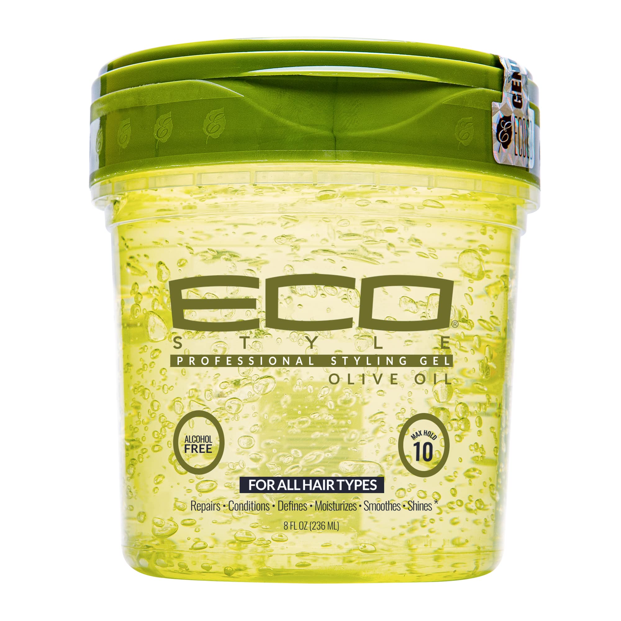 Eco Style Gel Olive Oil Styling Gel - Adds Shine and Tames Split