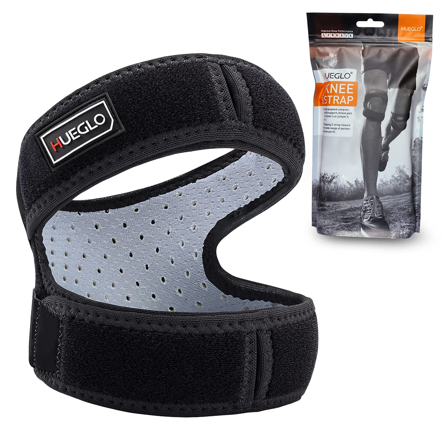 HUEGLO Patella Knee Strap for Knee Pain Relief Knee Brace Support