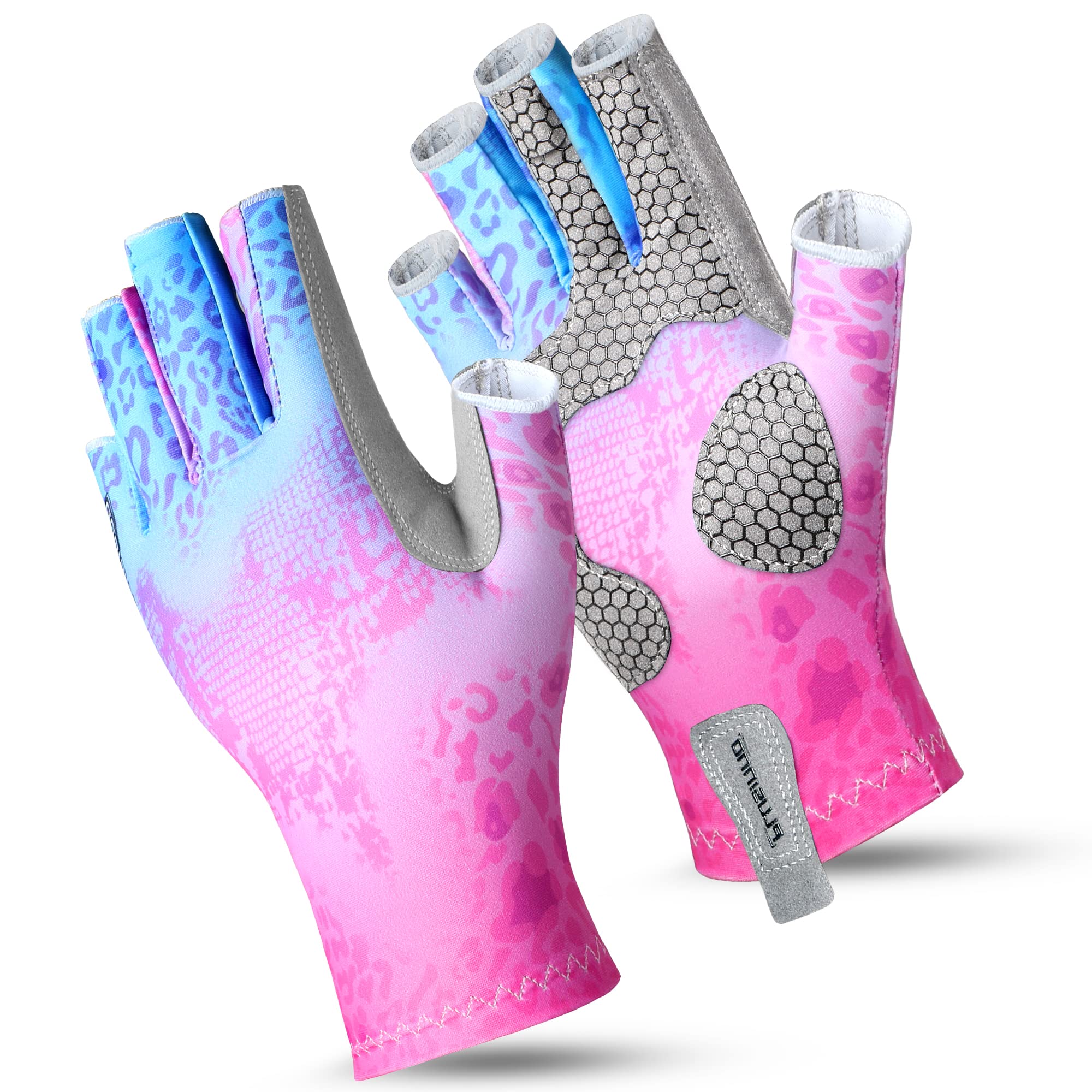 PLUSINNO Fishing Gloves, UPF50+ Sun Gloves UV Protection Kayak Gloves Sun  Protection Gloves Men Women for Kayaking, Hiking, Paddling, Driving, Rowing  Pink S/M