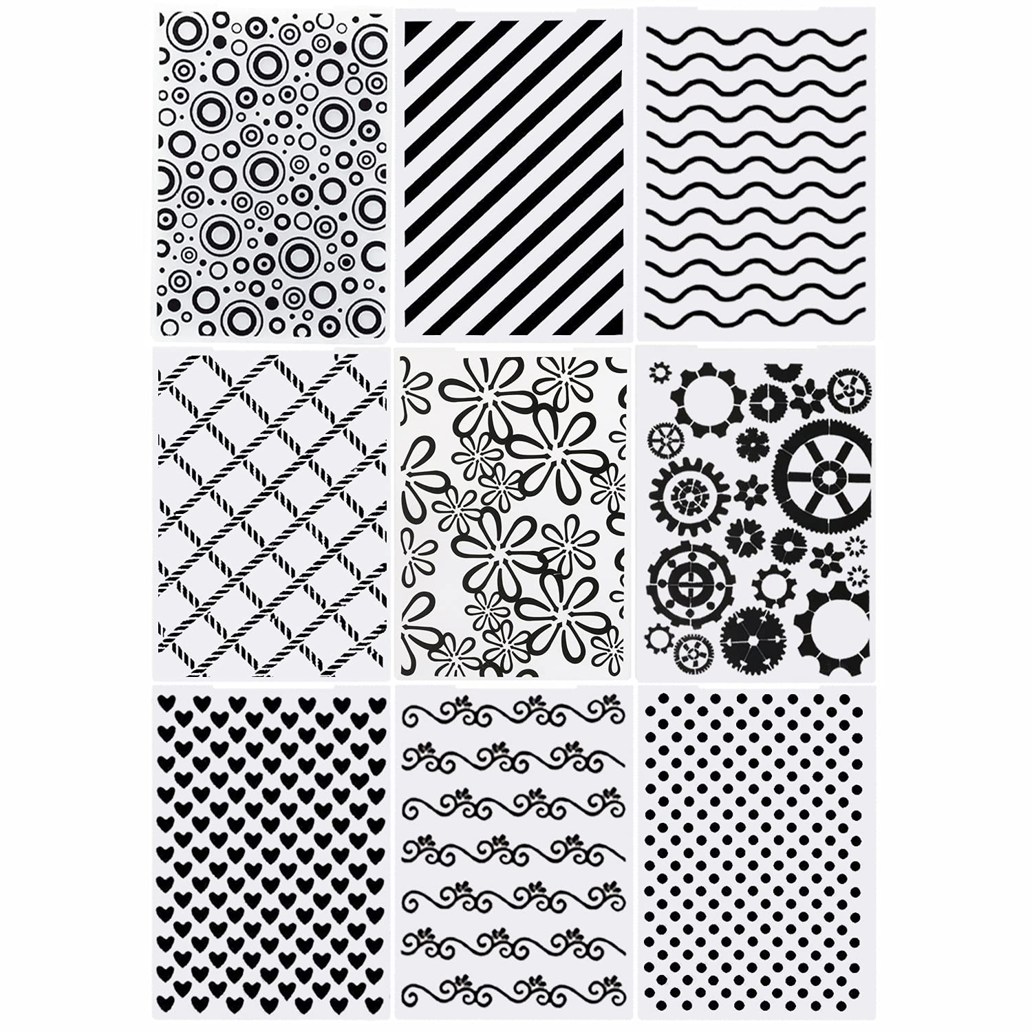 8 Pieces Embossing Folders Embossing Machine Template Paper Card Embossing  Stencil for Card Making DIY Flower Scrapbook Photo Album Craft Decoration  5.9 x 4.1 Inch